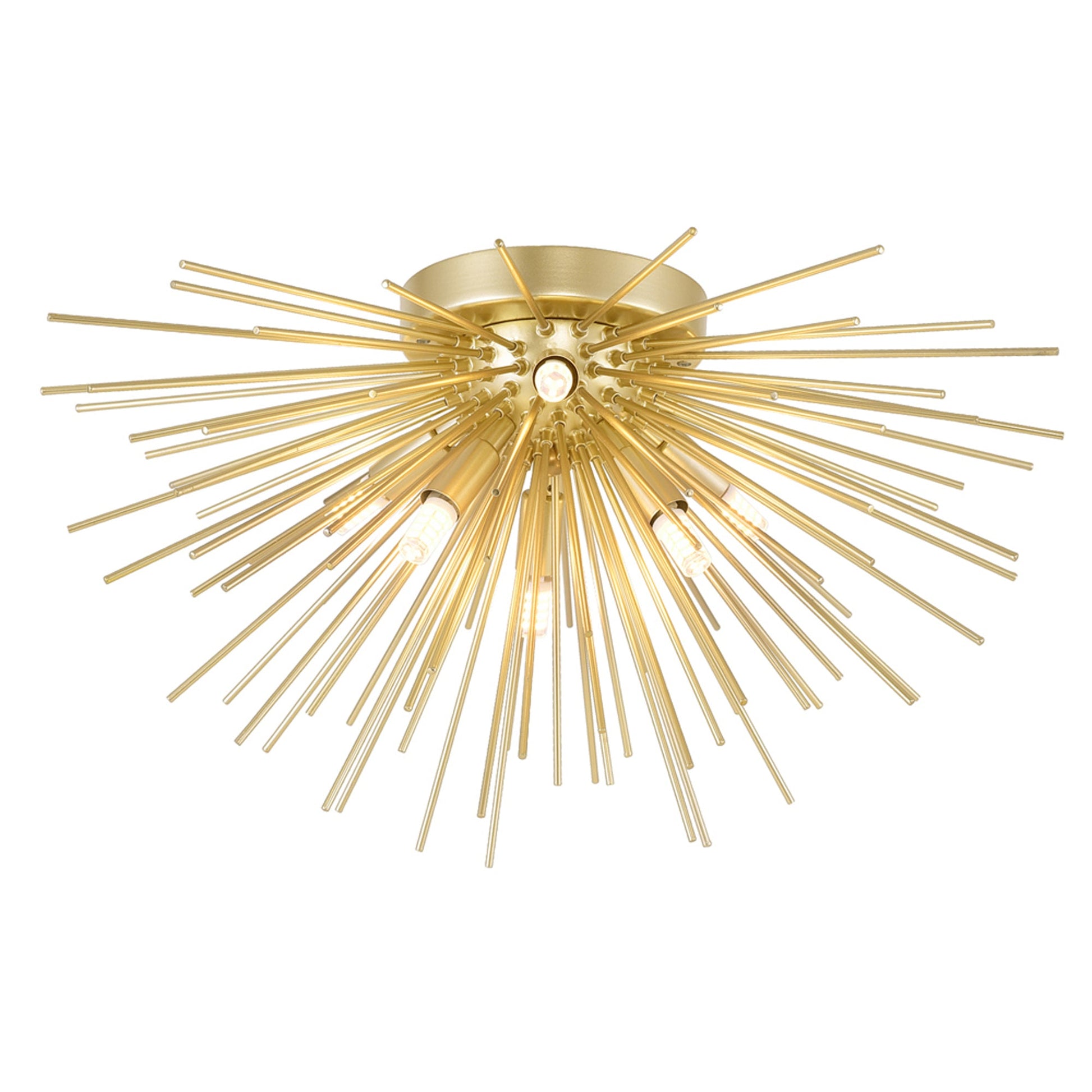 Savannah 6 Light 20in Gold Leaf Flush Mount - CWI Lighting