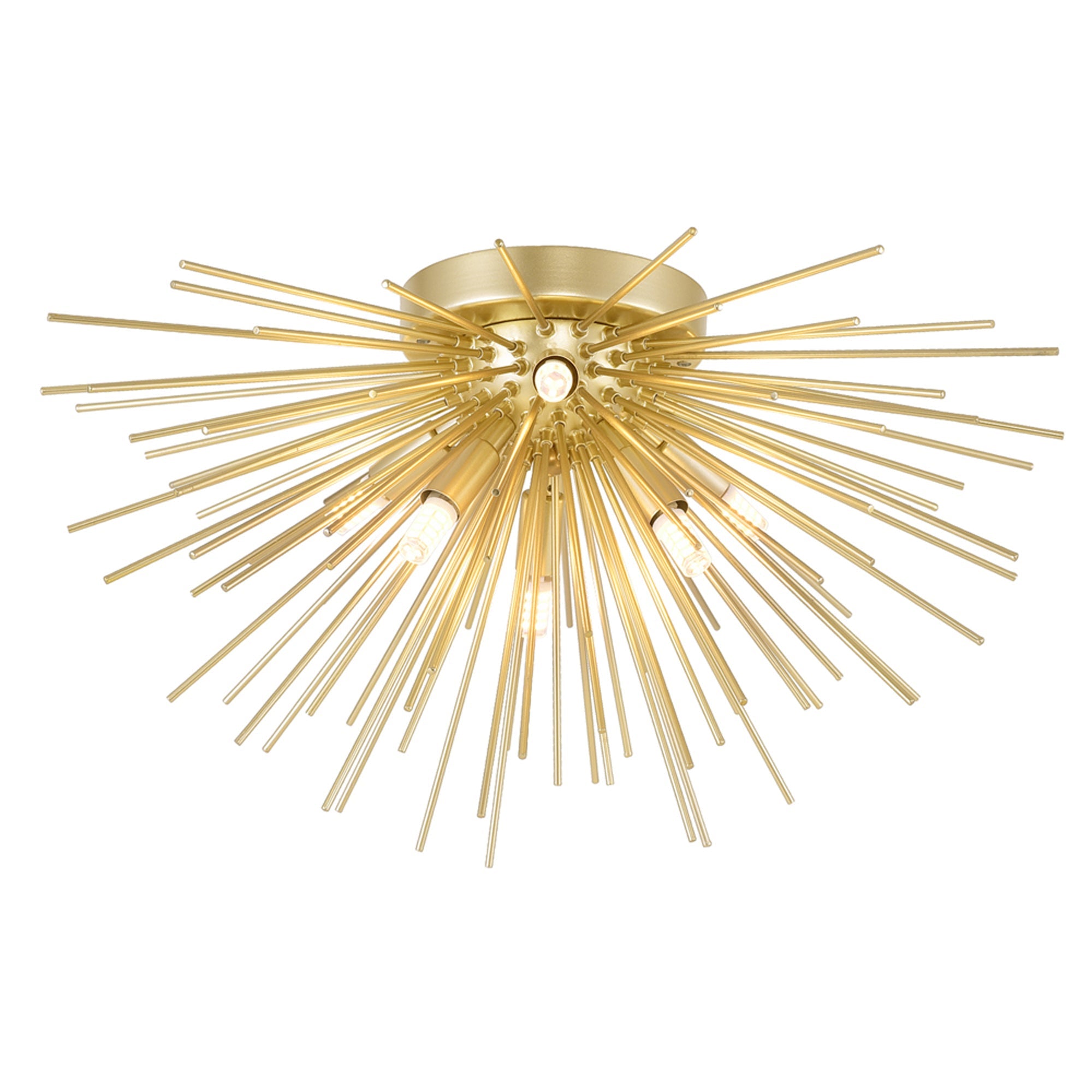 Savannah 6 Light 20in Gold Leaf Flush Mount - CWI Lighting
