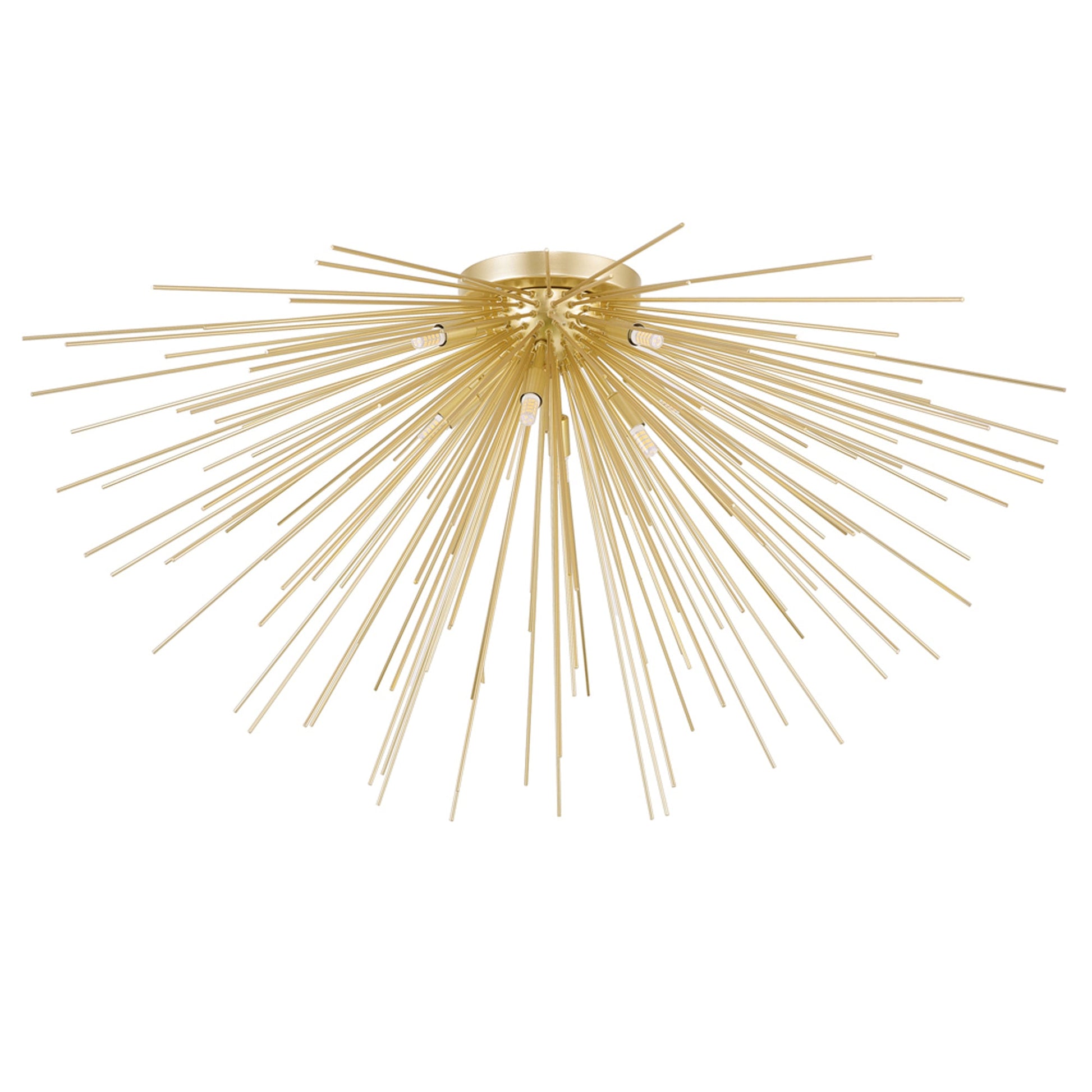 Savannah 8 Light 40in Gold Leaf Flush Mount - CWI Lighting