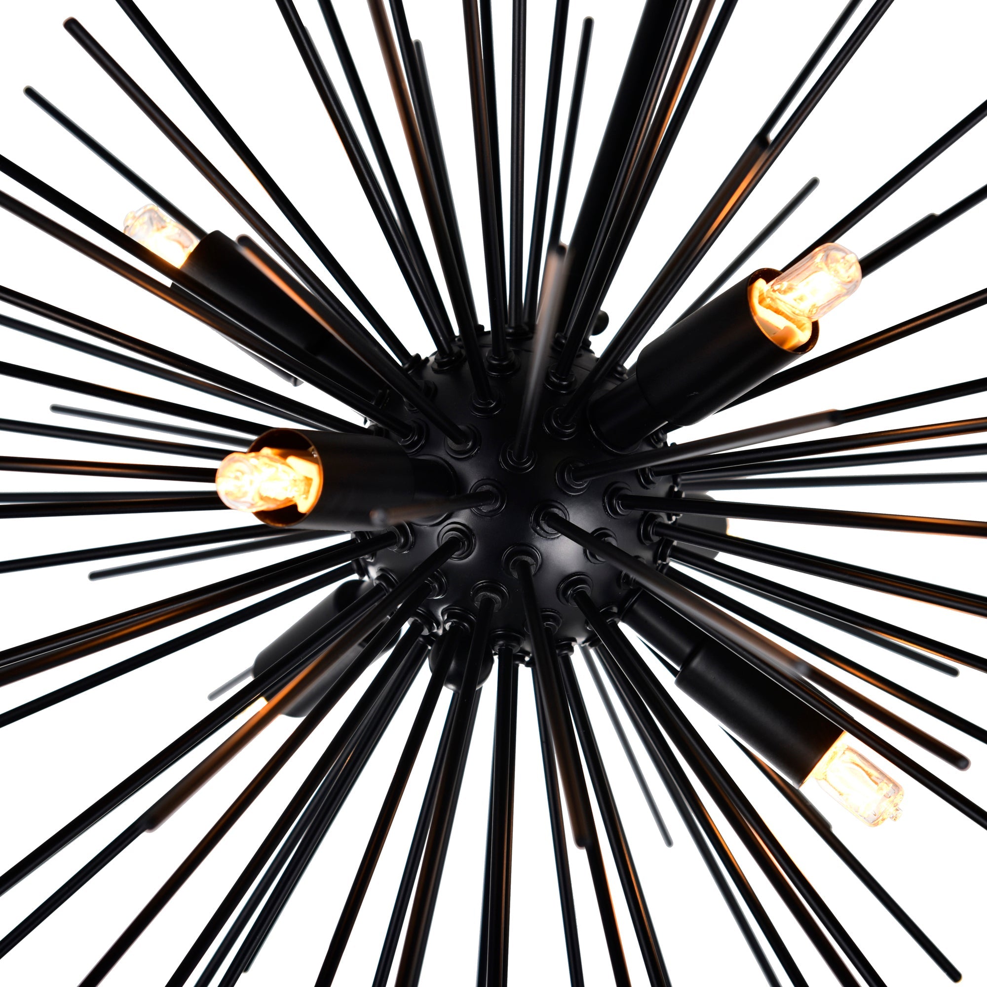 Savannah 9 Light 30in Black Chandelier - CWI Lighting
