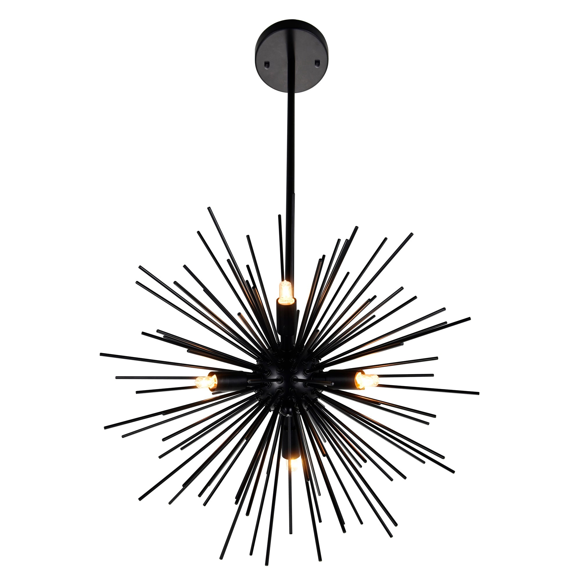 Savannah 9 Light 30in Black Chandelier - CWI Lighting