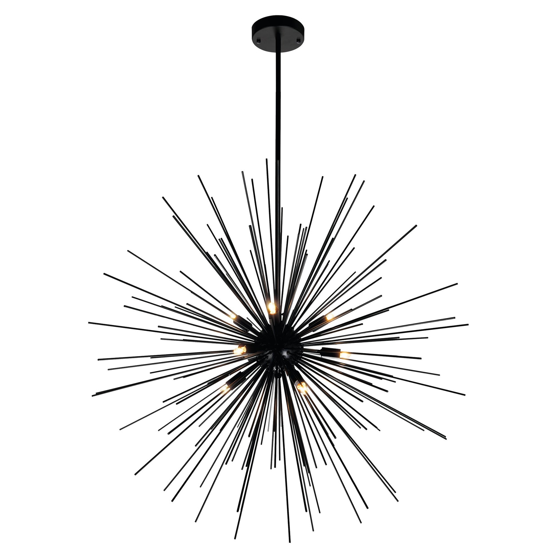 Savannah 9 Light 30in Black Chandelier - CWI Lighting