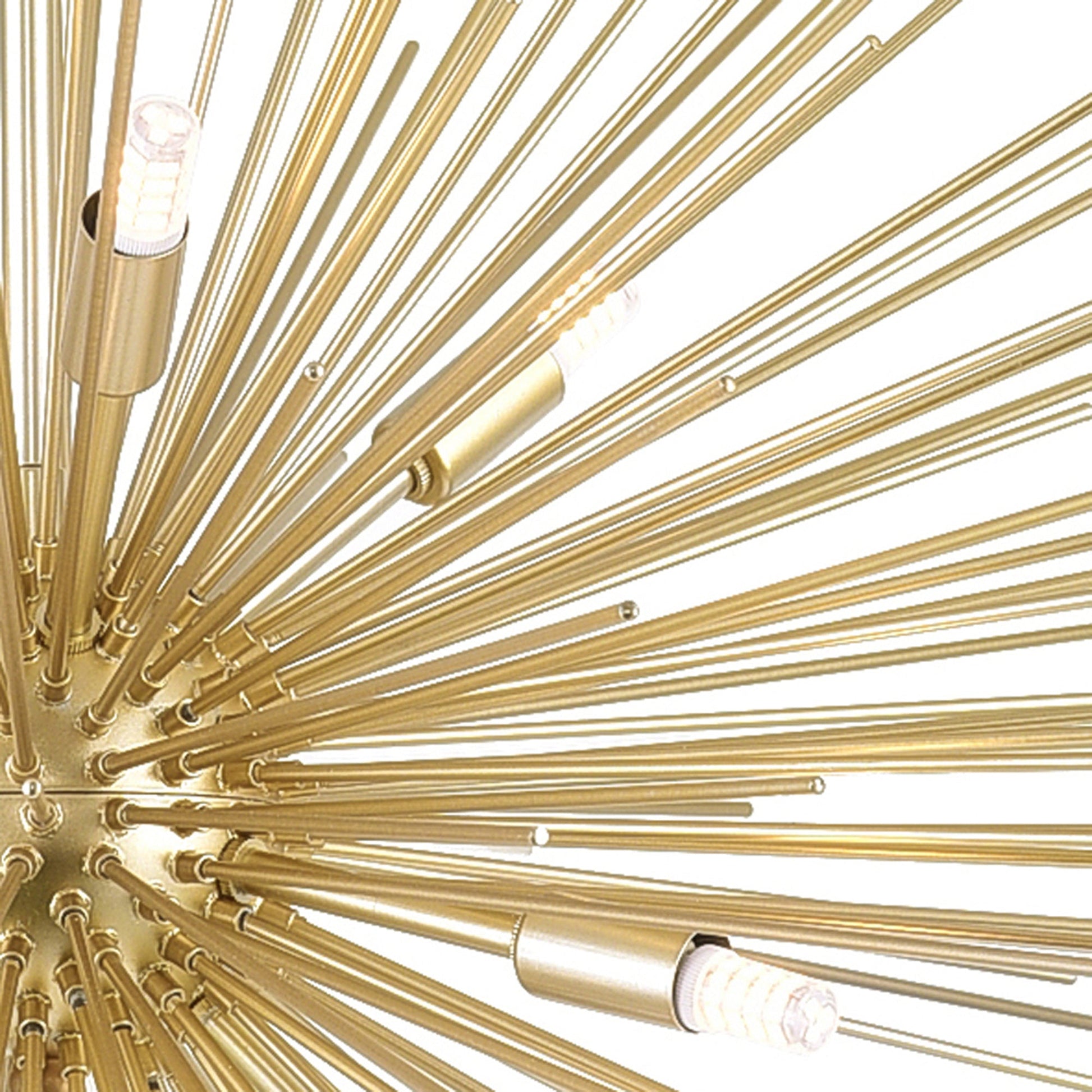 Savannah 9 Light 33in Gold Leaf Chandelier - CWI Lighting