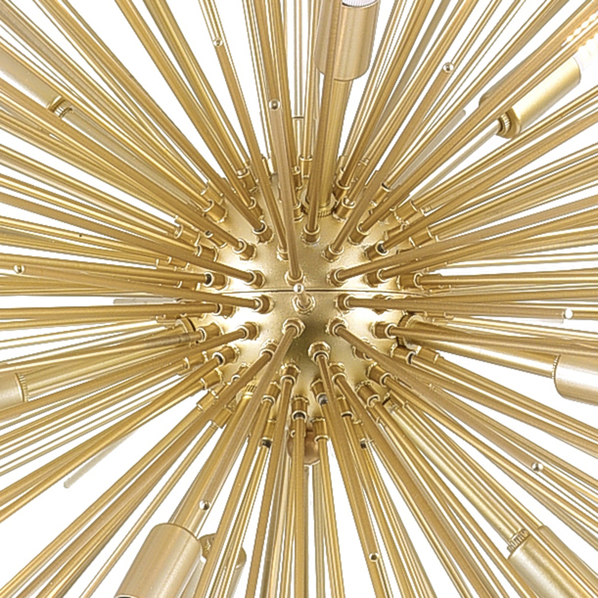 Savannah 9 Light 33in Gold Leaf Chandelier - CWI Lighting