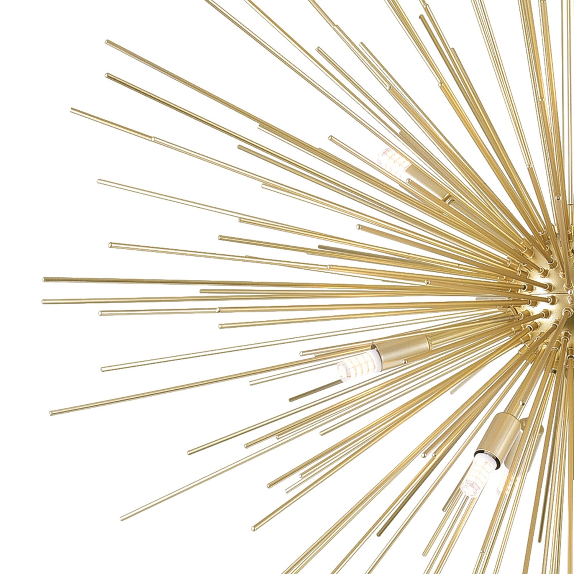Savannah 9 Light 33in Gold Leaf Chandelier - CWI Lighting