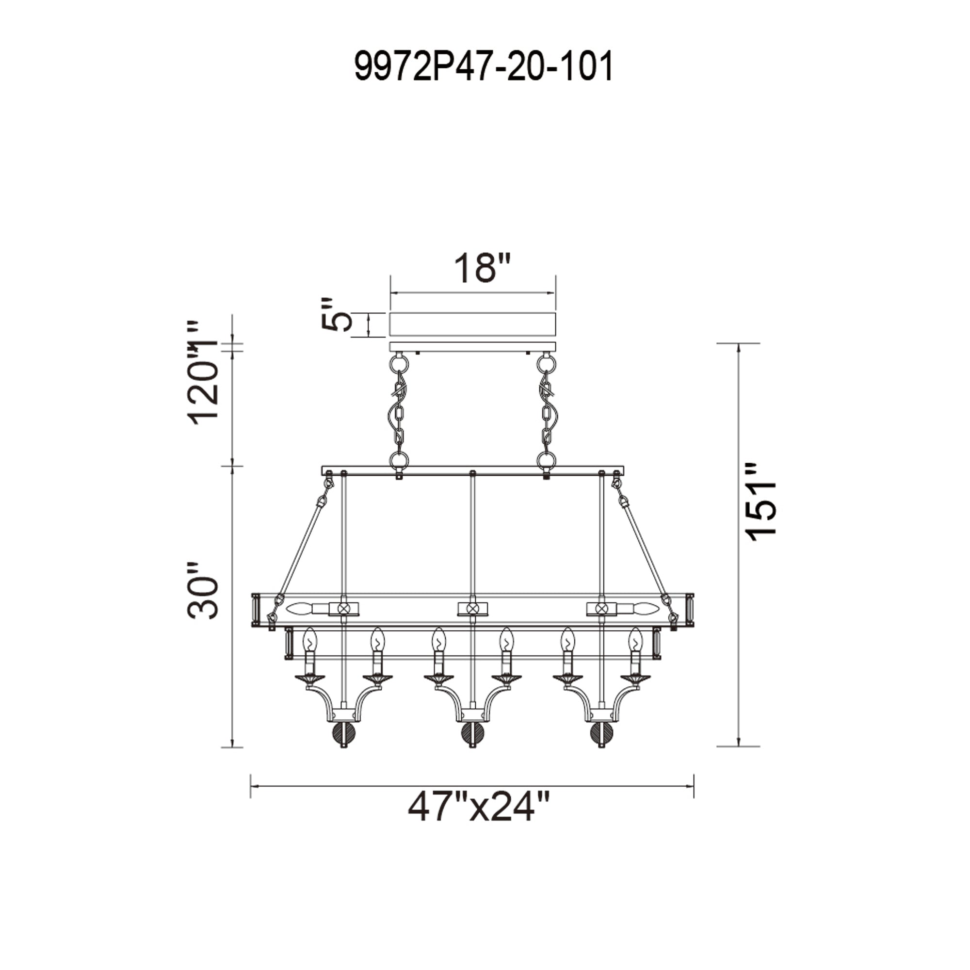 Shalia 20 Light Island Chandelier With Black Finish - CWI Lighting