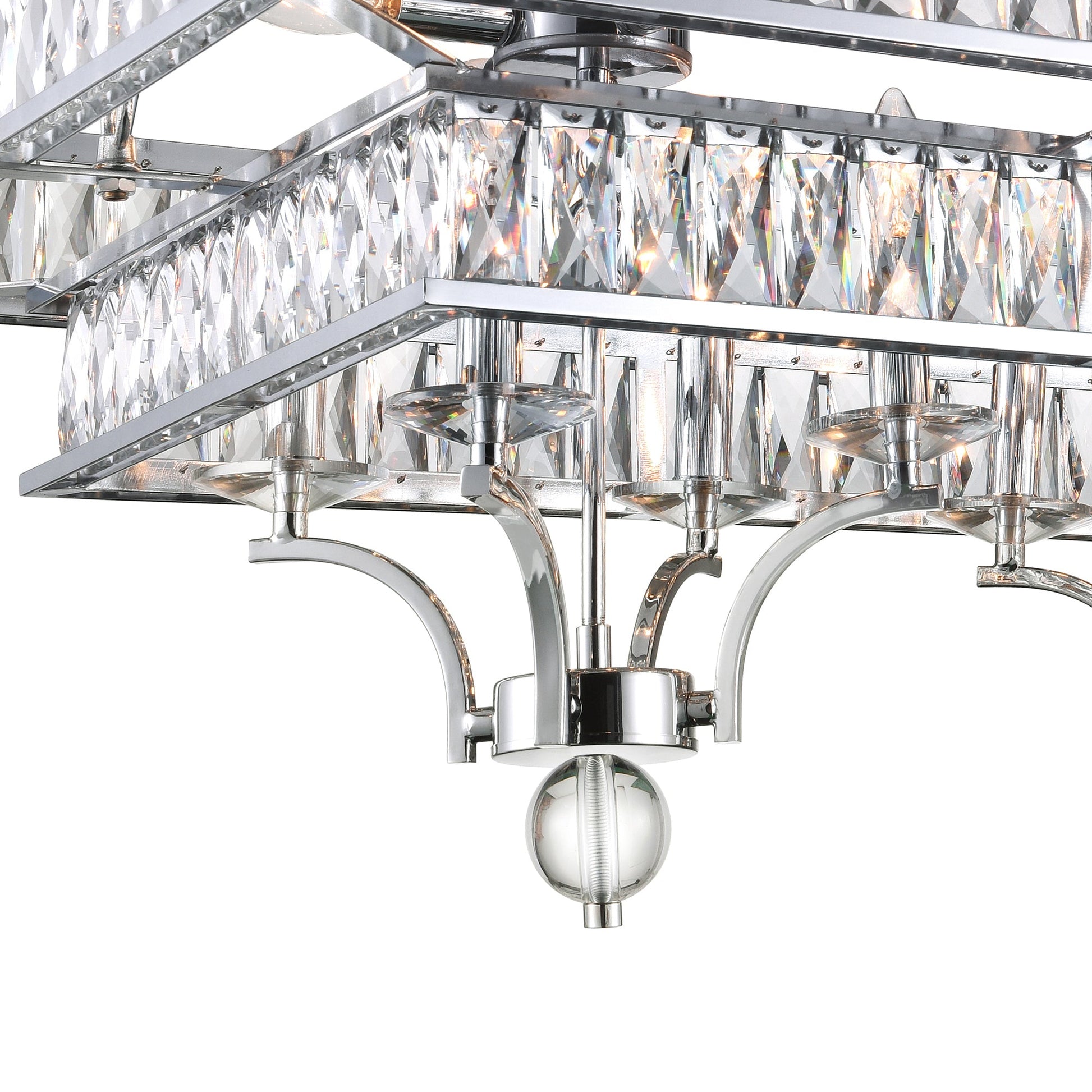 Shalia 20 Light Island Chandelier With Chrome Finish - CWI Lighting