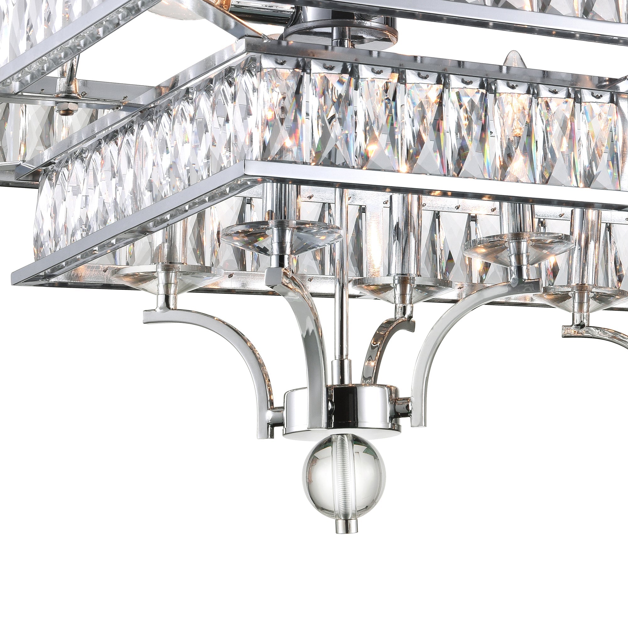 Shalia 20 Light Island Chandelier With Chrome Finish - CWI Lighting