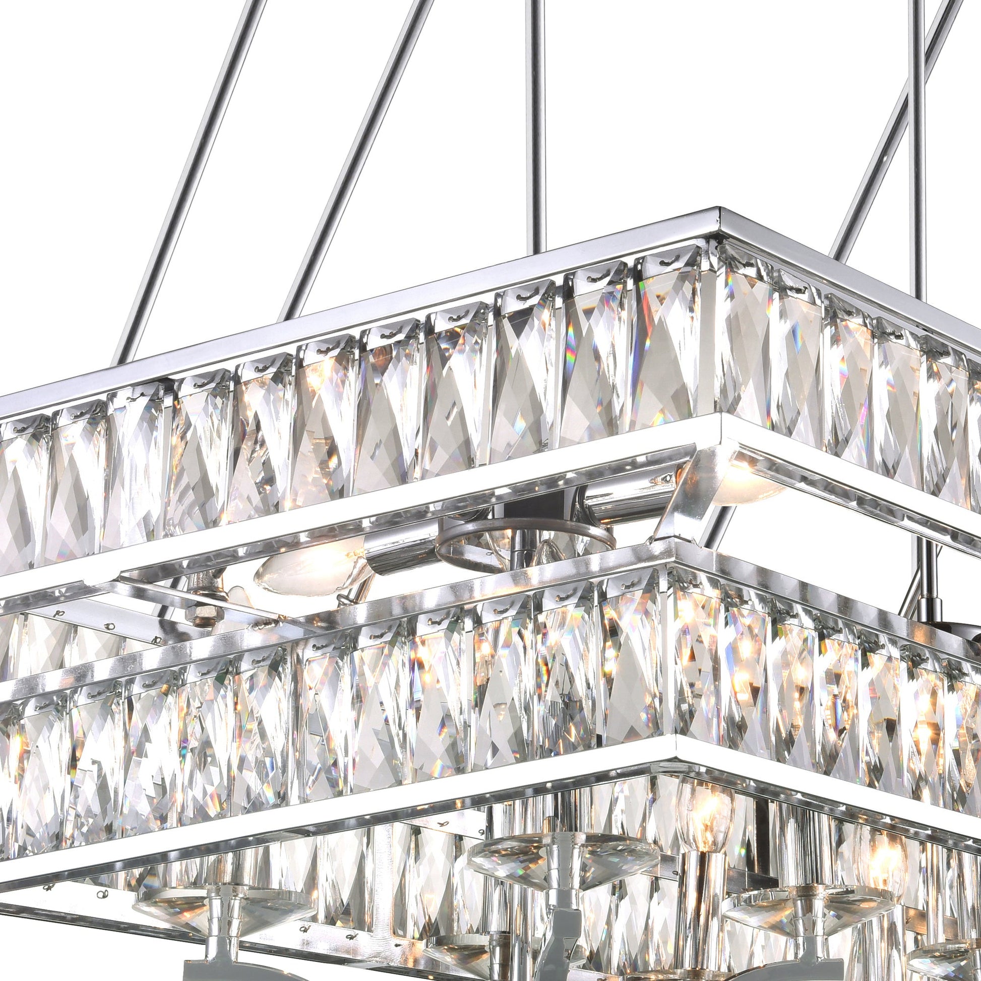 Shalia 20 Light Island Chandelier With Chrome Finish - CWI Lighting