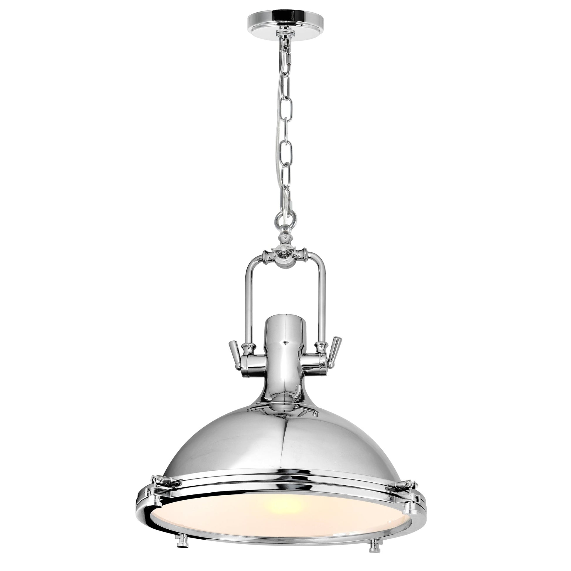 Show 1 Light Down Pendant With Chrome Finish - CWI Lighting