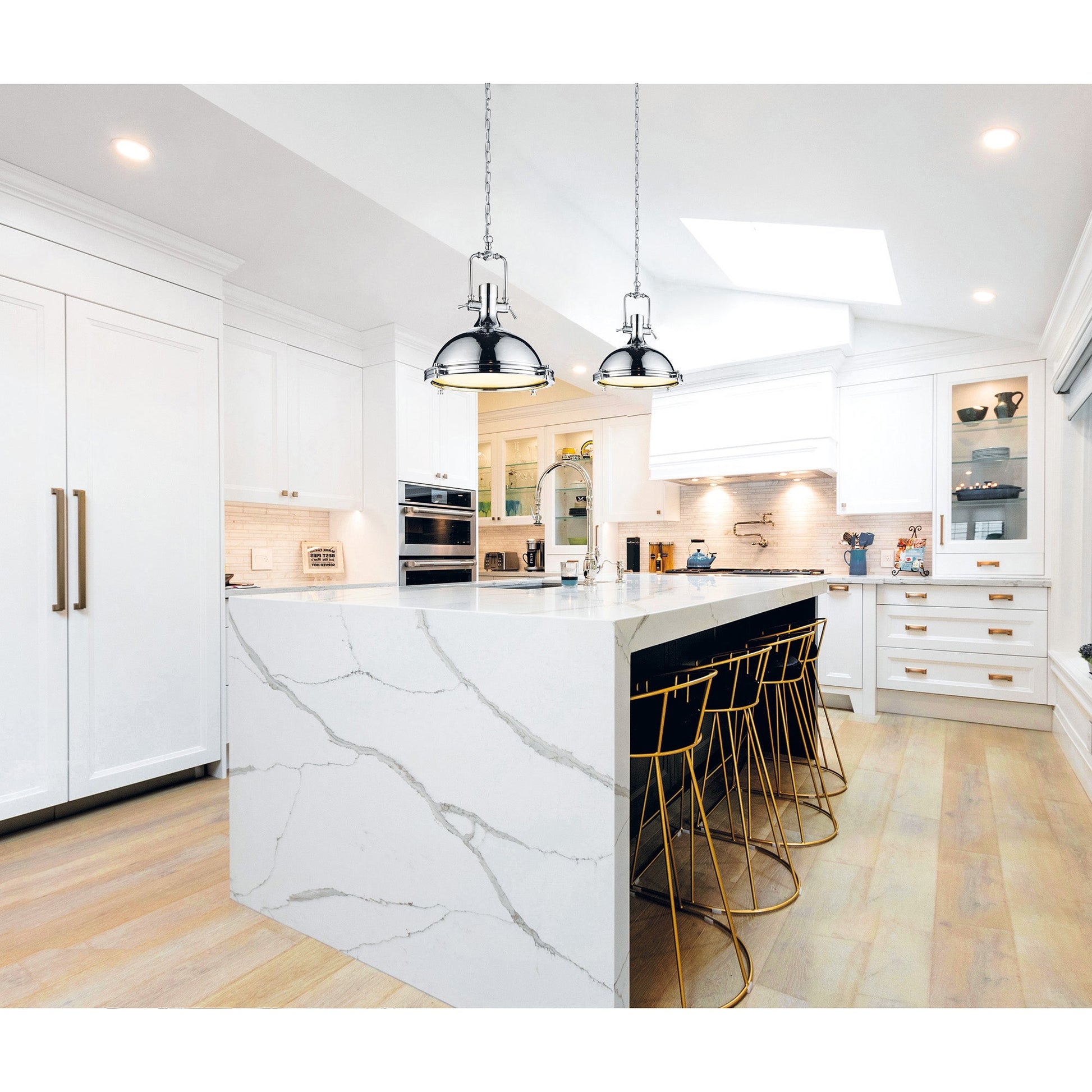 Show 1 Light Down Pendant With Chrome Finish - CWI Lighting