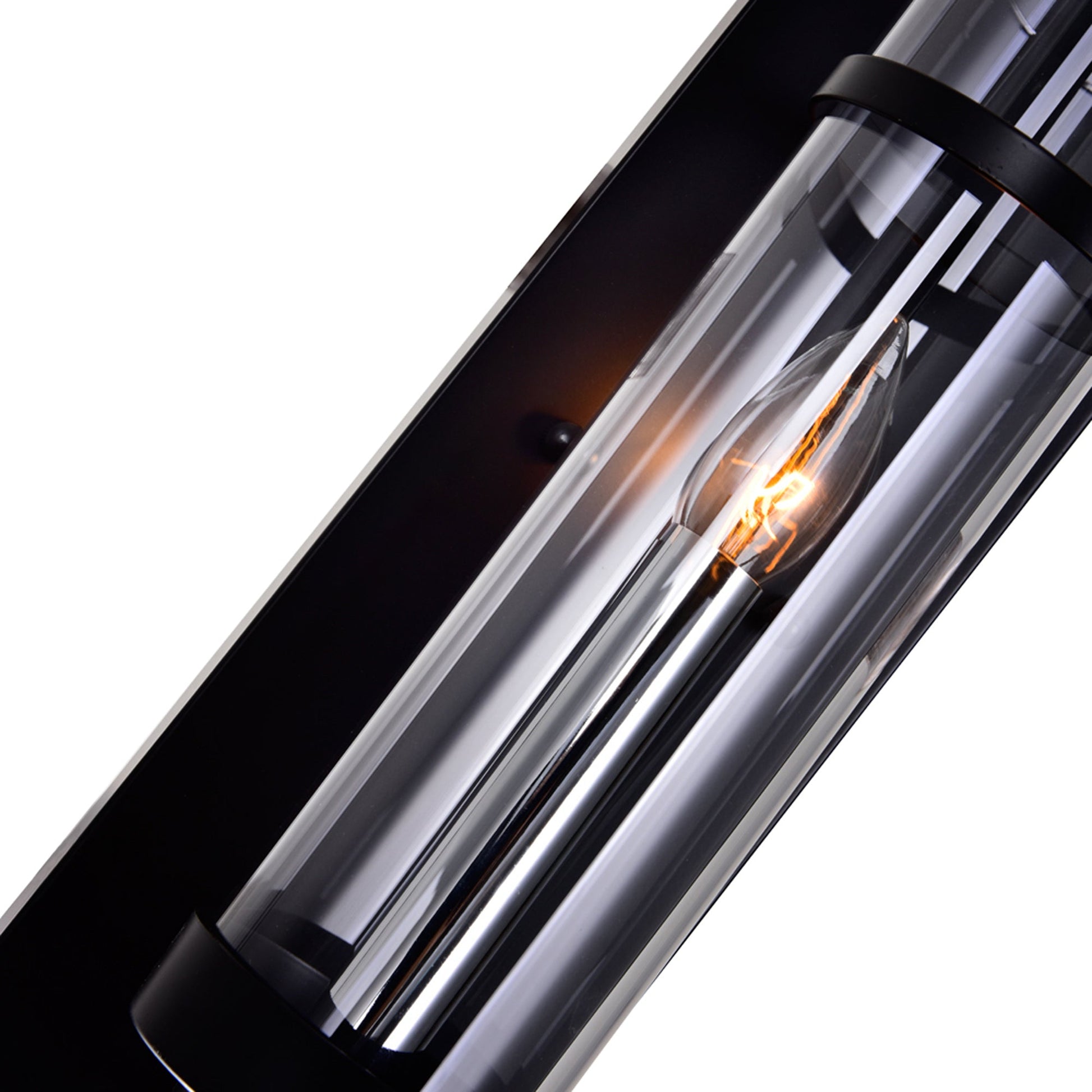 Sierra 1 Light 5in Black Wall Sconce - CWI Lighting