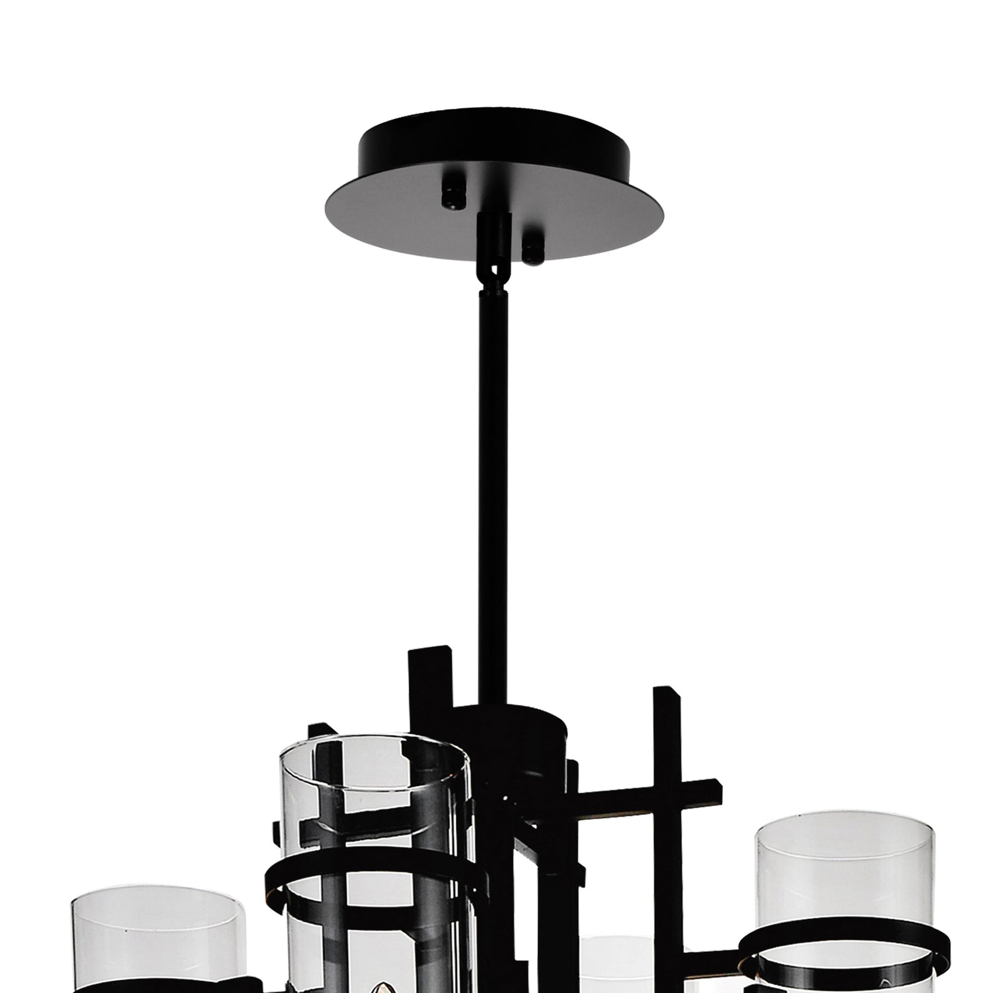 Sierra 12 Light 30in Black Chandelier - CWI Lighting