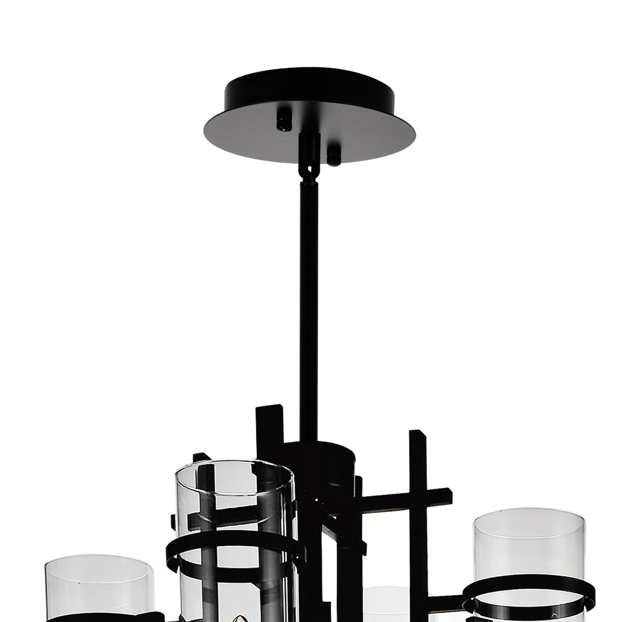 Sierra 12 Light 30in Black Chandelier - CWI Lighting