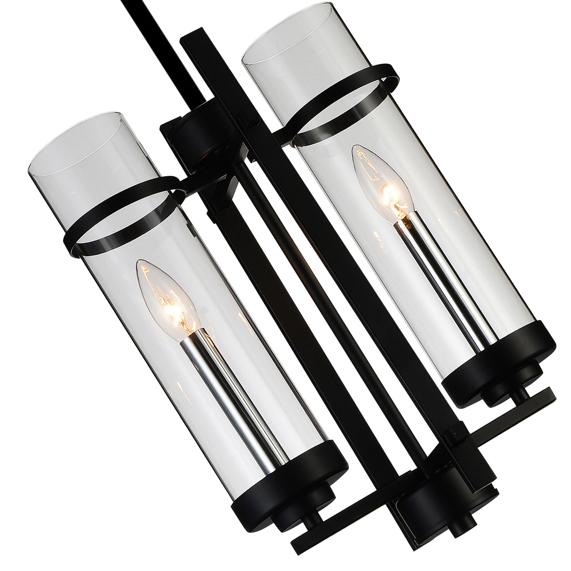 Sierra 2 Light 6in Black Mini Pendant - CWI Lighting
