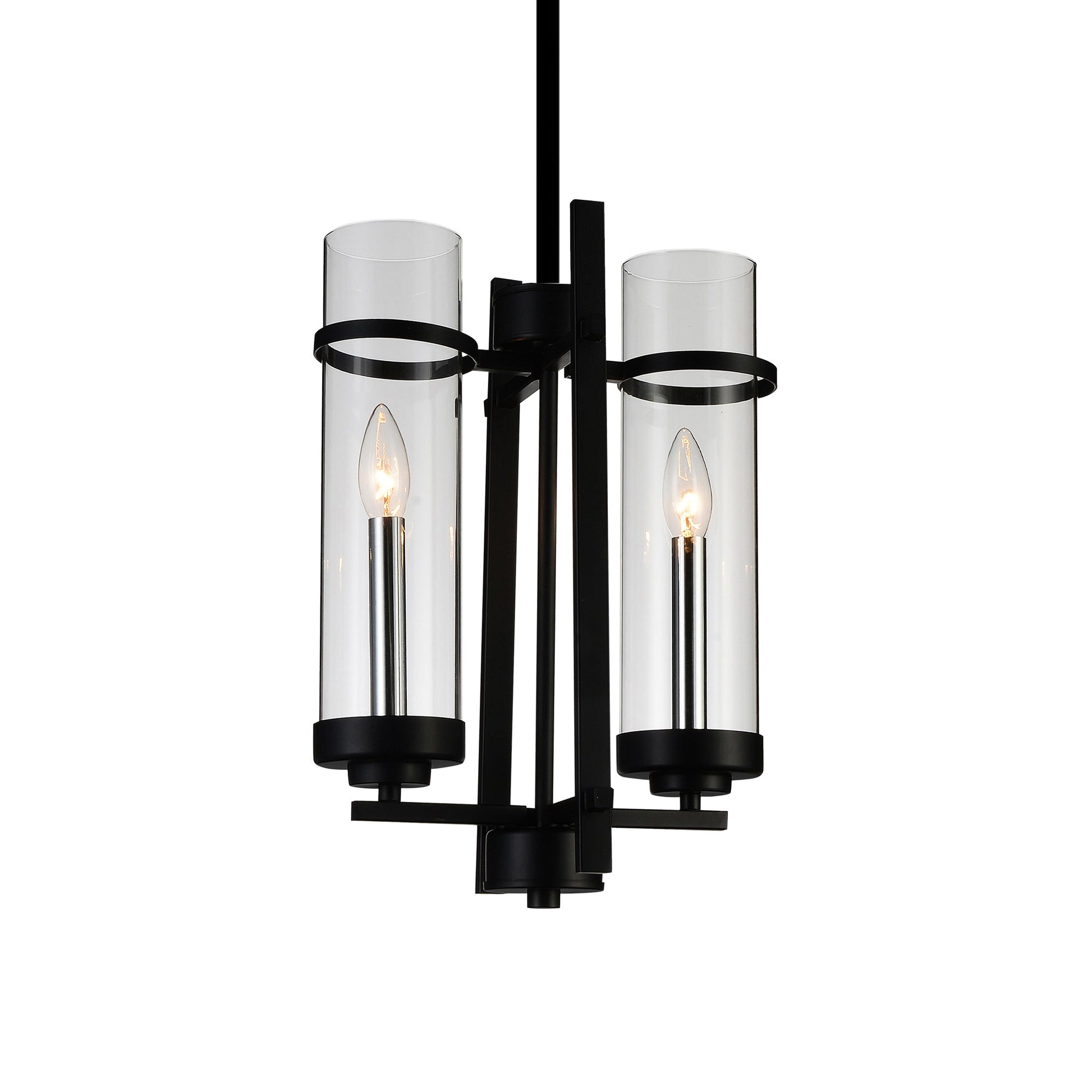 Sierra 2 Light 6in Black Mini Pendant - CWI Lighting