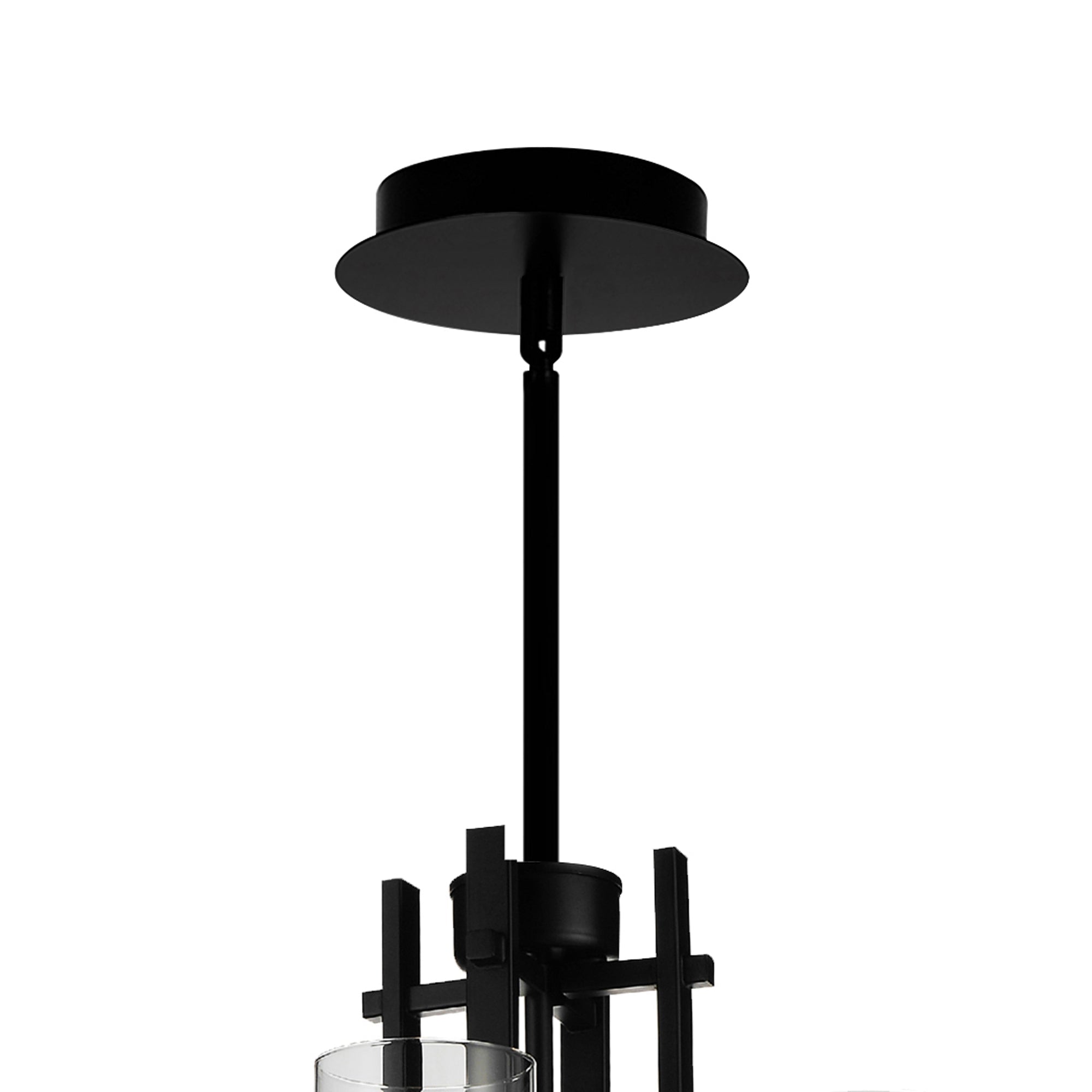 Sierra 4 Light 14in Black Mini Pendant - CWI Lighting
