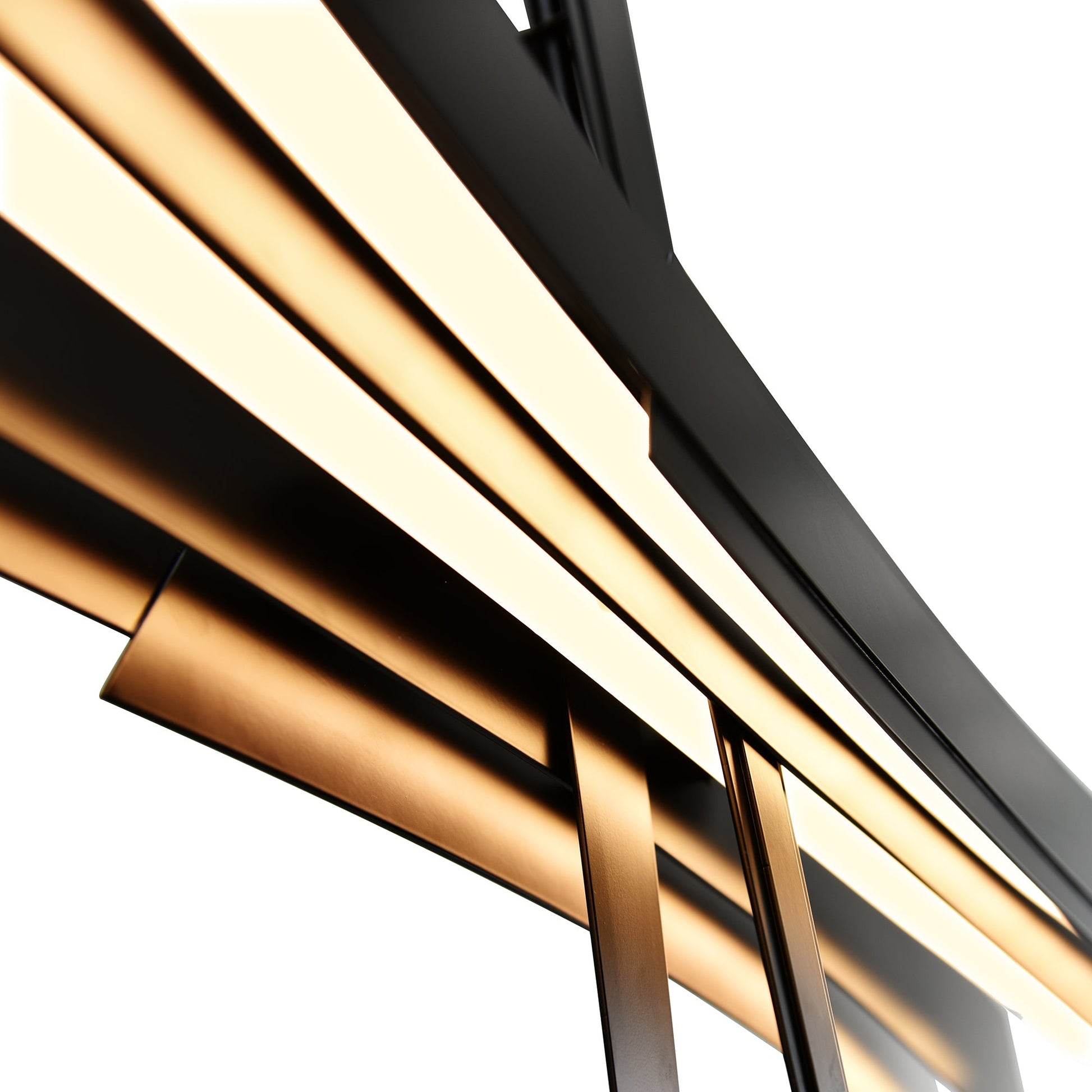 Solara Integrated LED 50in Black Chandelier - CWI Lighting