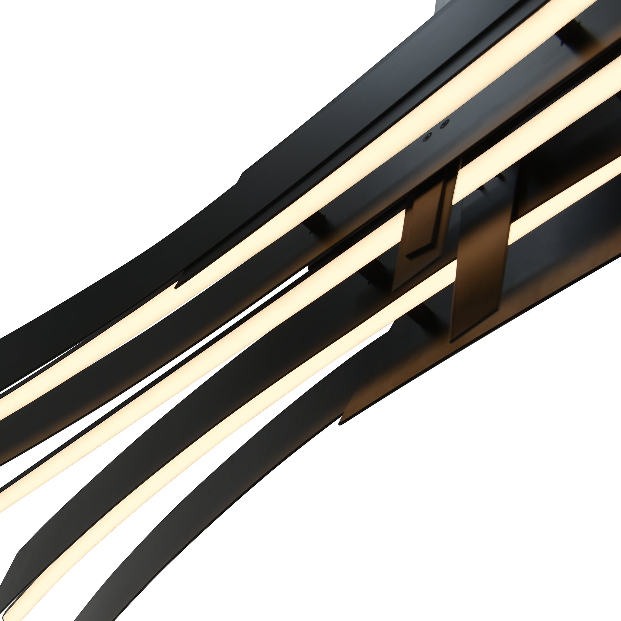 Solara Integrated LED 72in Black Chandelier - CWI Lighting