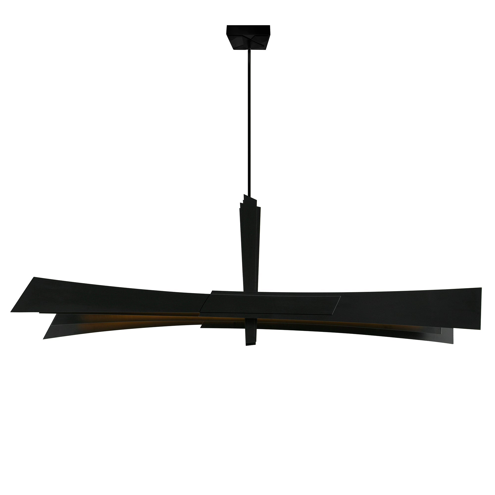 Solara Integrated LED 72in Black Chandelier - CWI Lighting