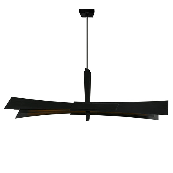 Solara Integrated LED 72in Black Chandelier - CWI Lighting
