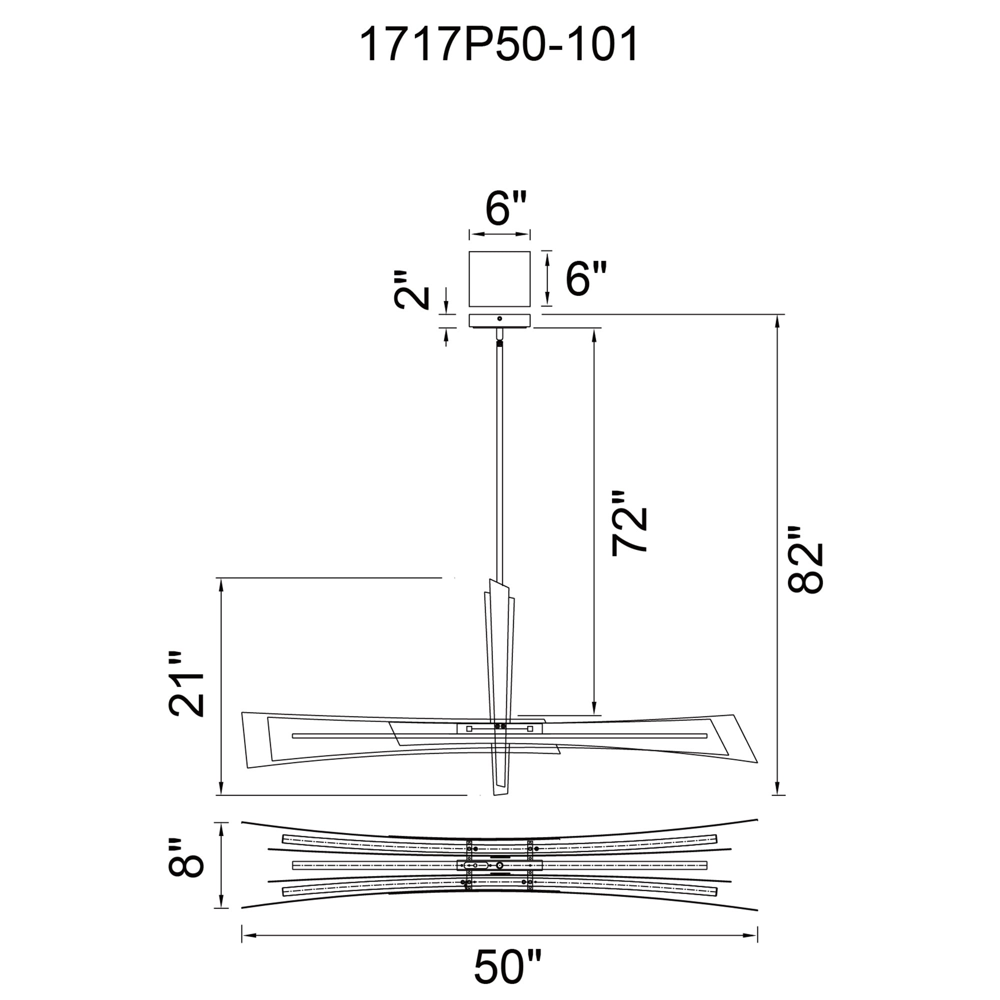 Solara Integrated LED Black Chandelier - CWI Lighting