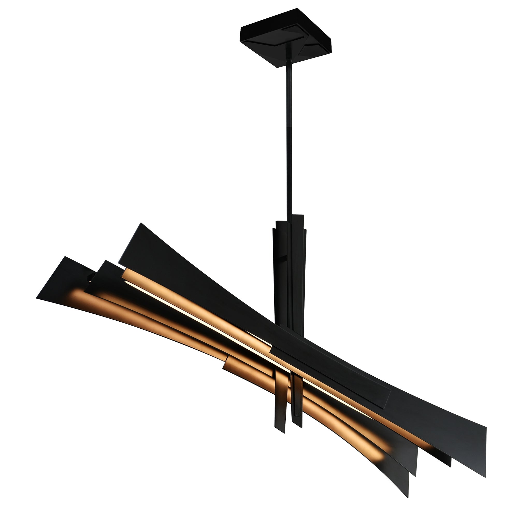Solara Integrated LED Black Chandelier - CWI Lighting