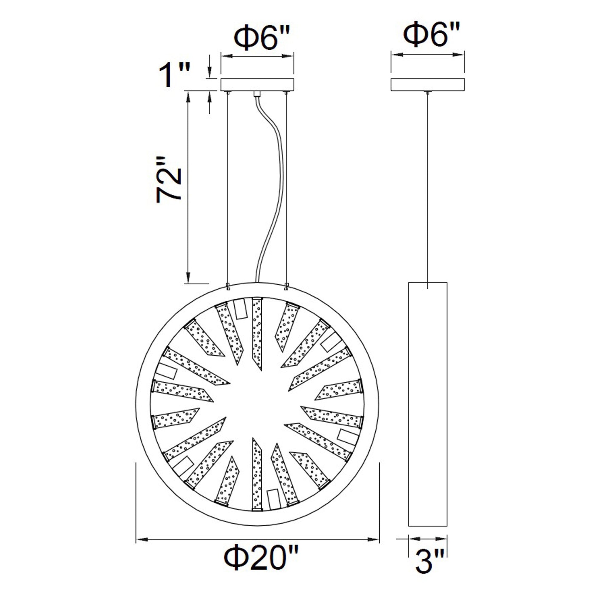 Spiked 6 Light Chandelier With Polished Nickel Finish - CWI Lighting