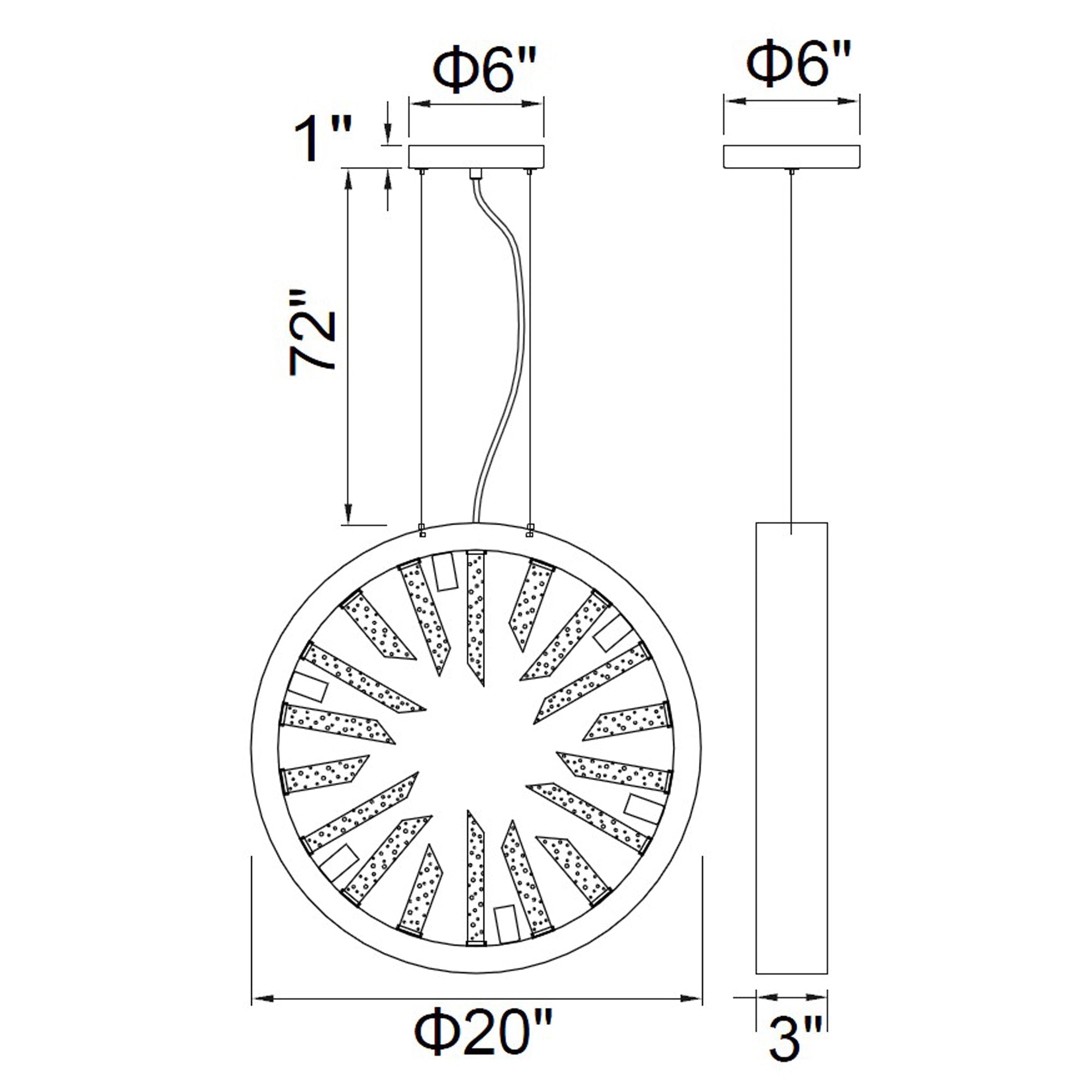Spiked 6 Light Chandelier With Polished Nickel Finish - CWI Lighting