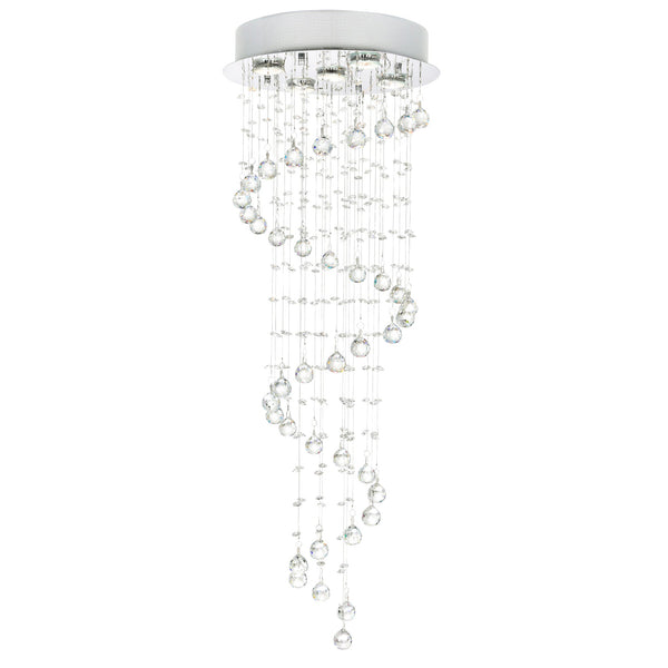 Spiral 5 Light Flush Mount With Chrome Finish - CWI Lighting