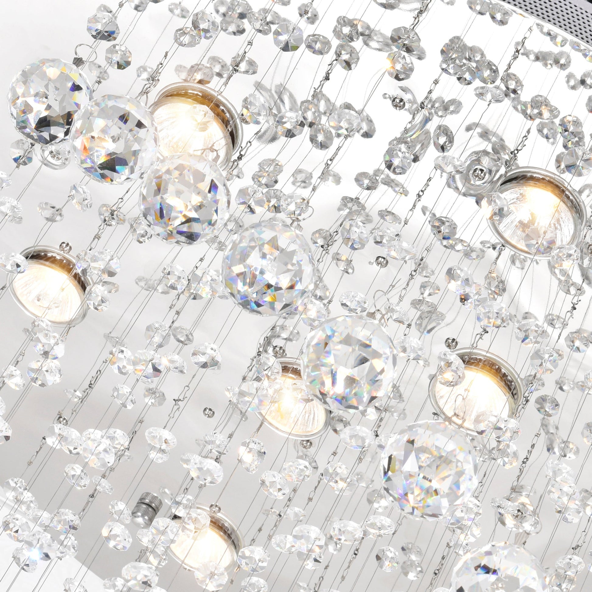 Spiral 6 Light Chandelier With Chrome Finish - CWI Lighting