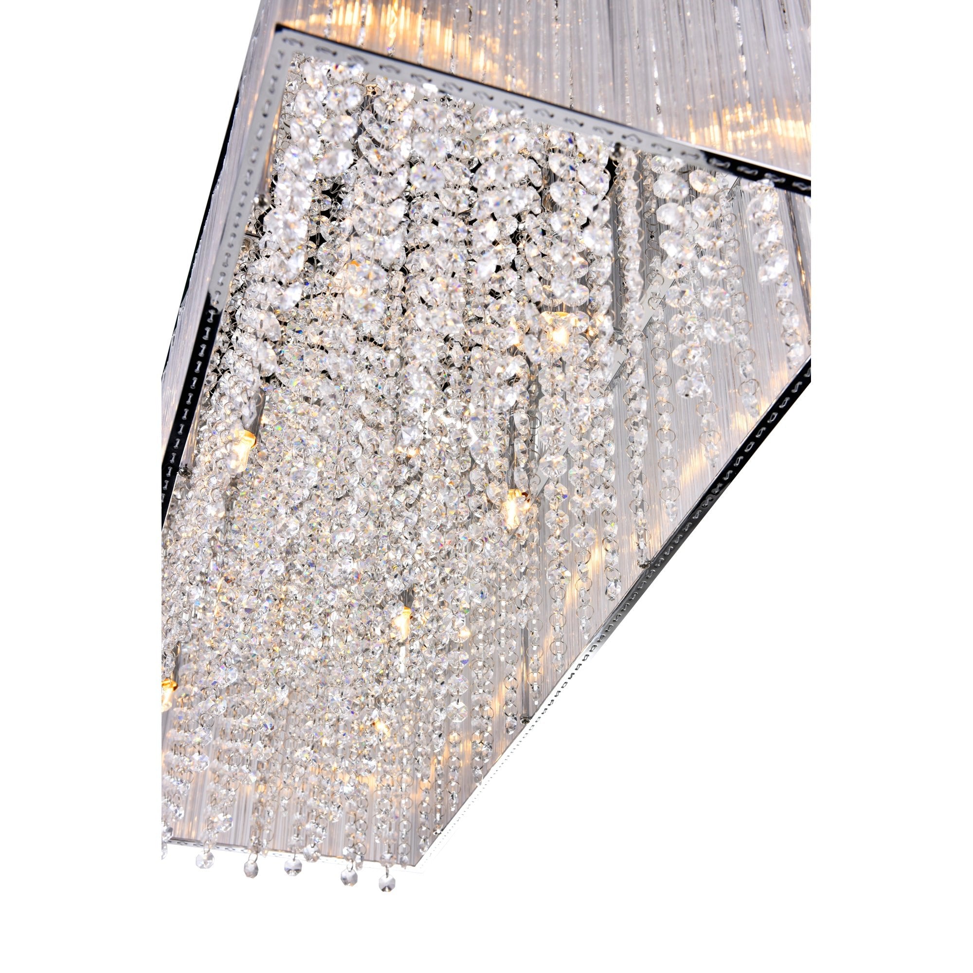 Spring Morning 10 Light Drum Shade Chandelier With Chrome Finish - CWI Lighting