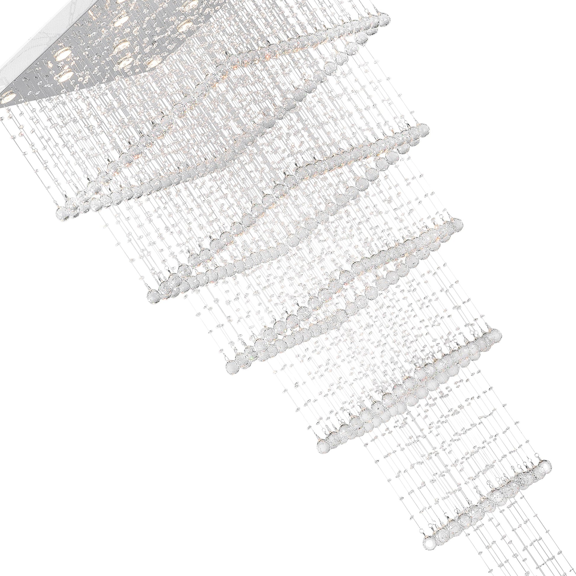 Square 16 Light Chandelier With Chrome Finish - CWI Lighting