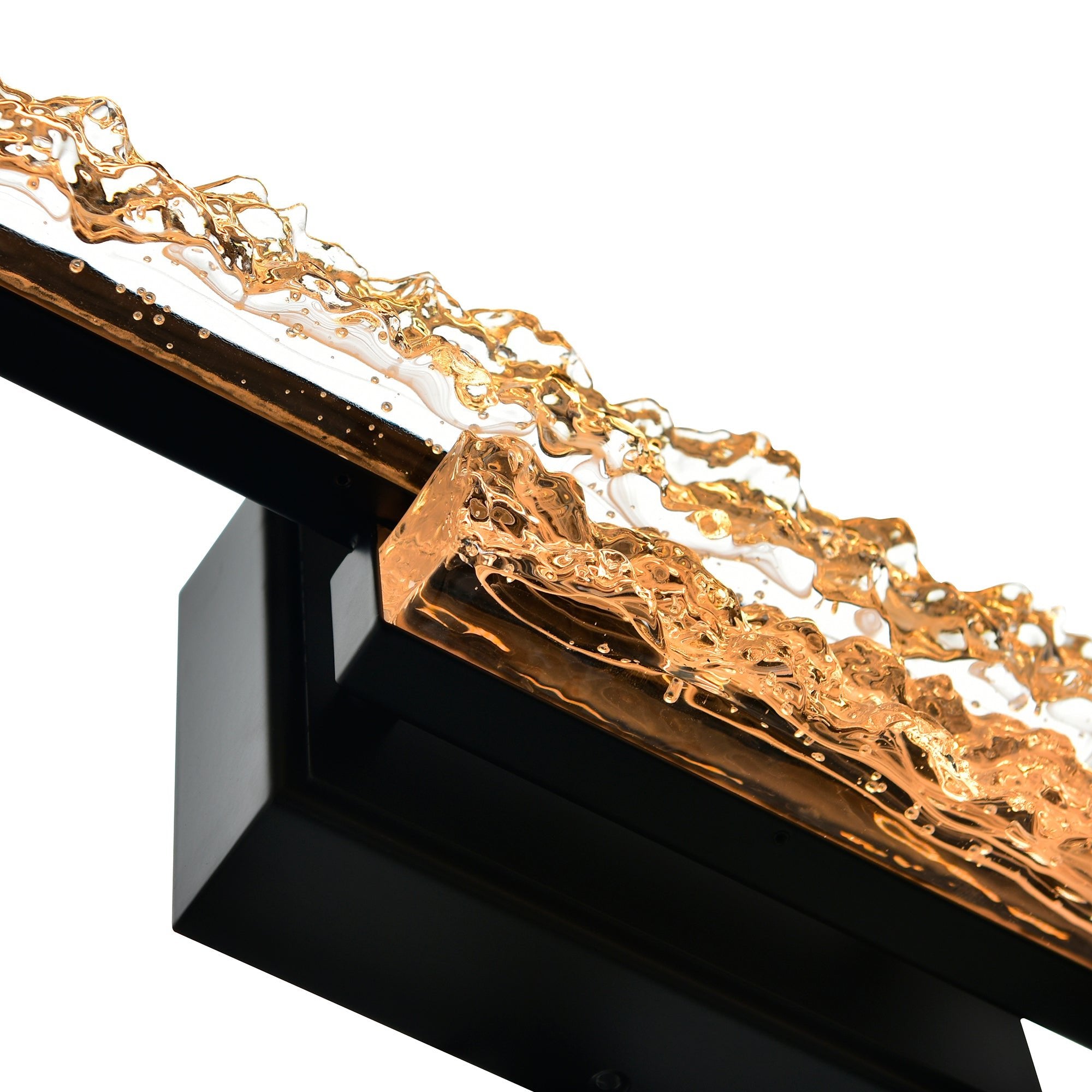 Stagger Integrated LED 24in Black Vanity Light with Handcrafted Glass - CWI Lighting