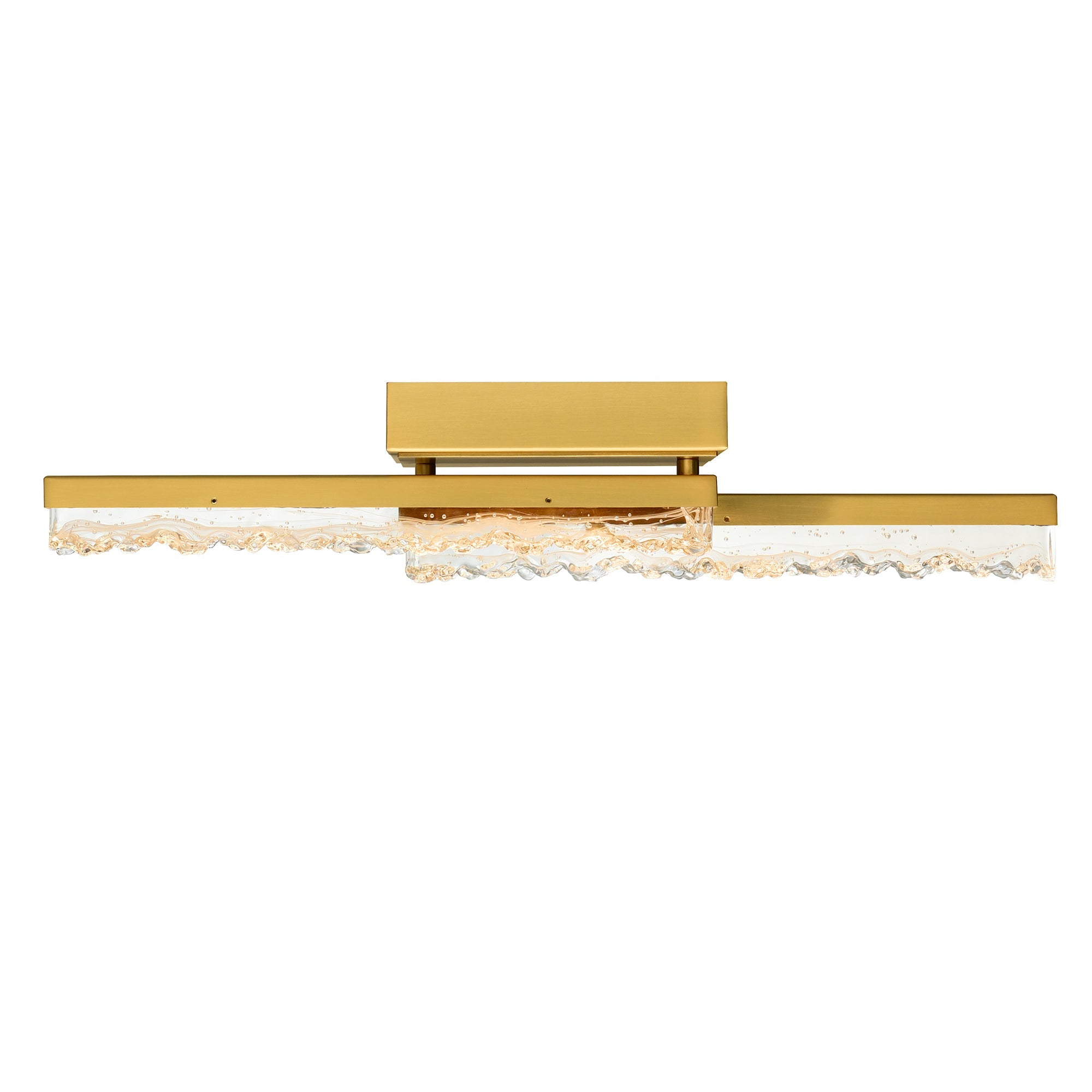 Stagger Integrated LED 24in Brass Vanity Light with Handcrafted Glass - CWI Lighting