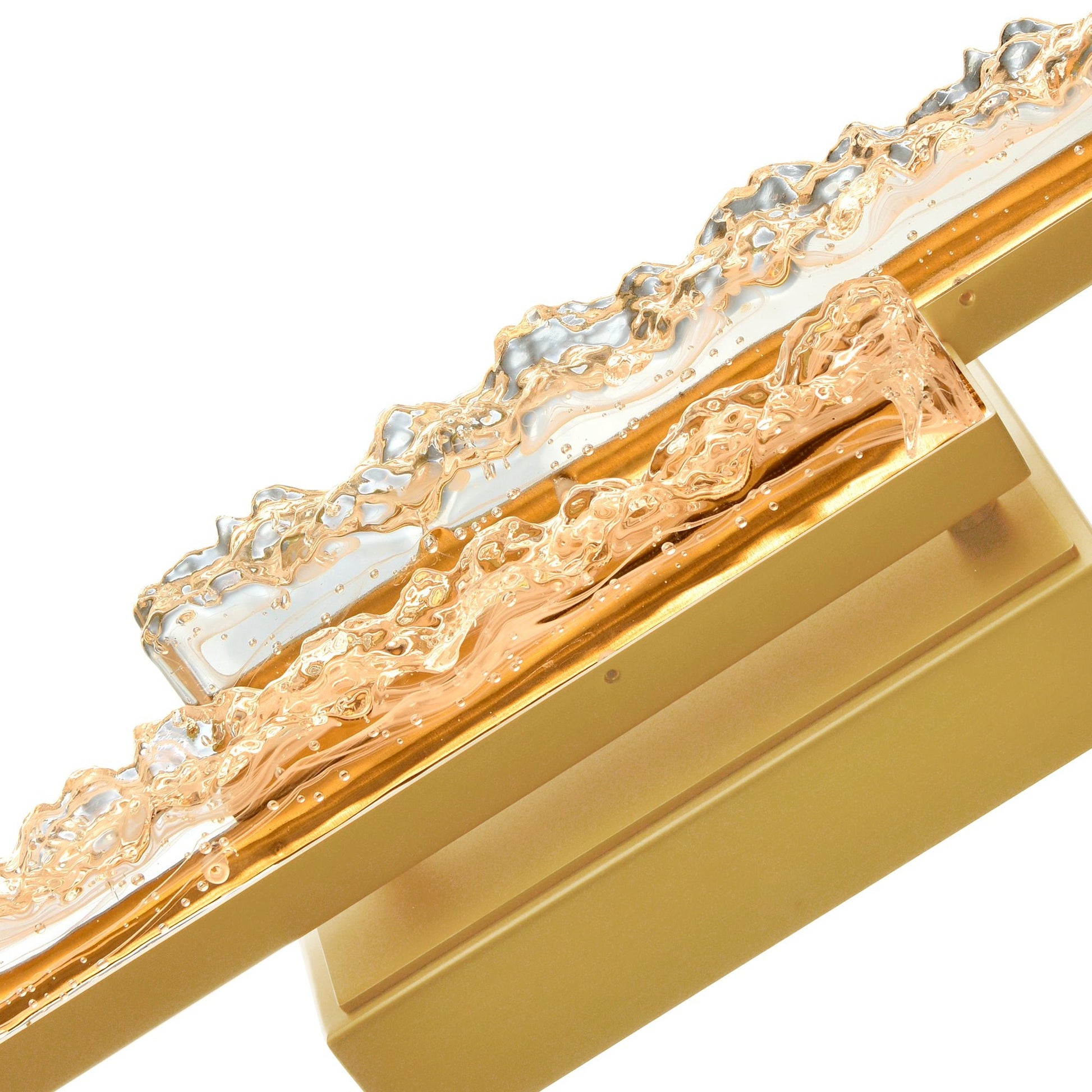 Stagger Integrated LED 24in Brass Vanity Light with Handcrafted Glass - CWI Lighting