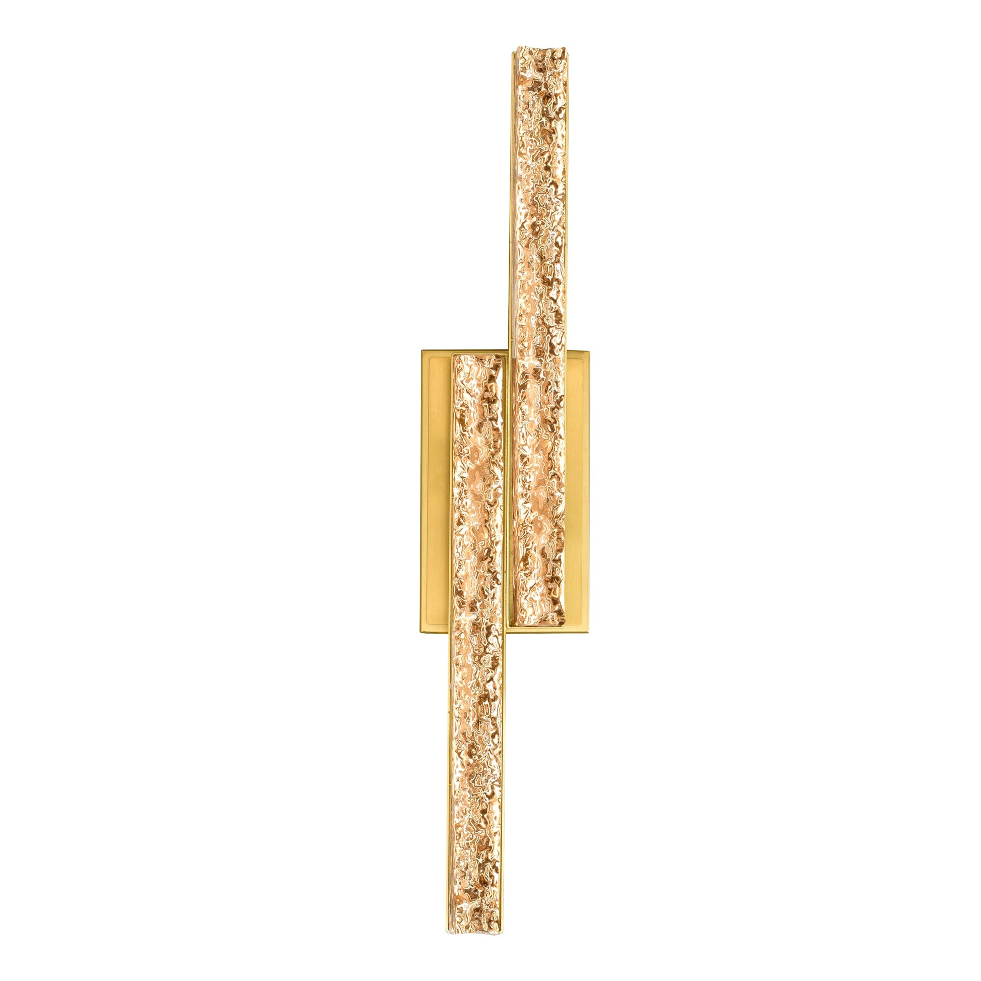 Stagger Integrated LED 24in Brass Vanity Light with Handcrafted Glass - CWI Lighting