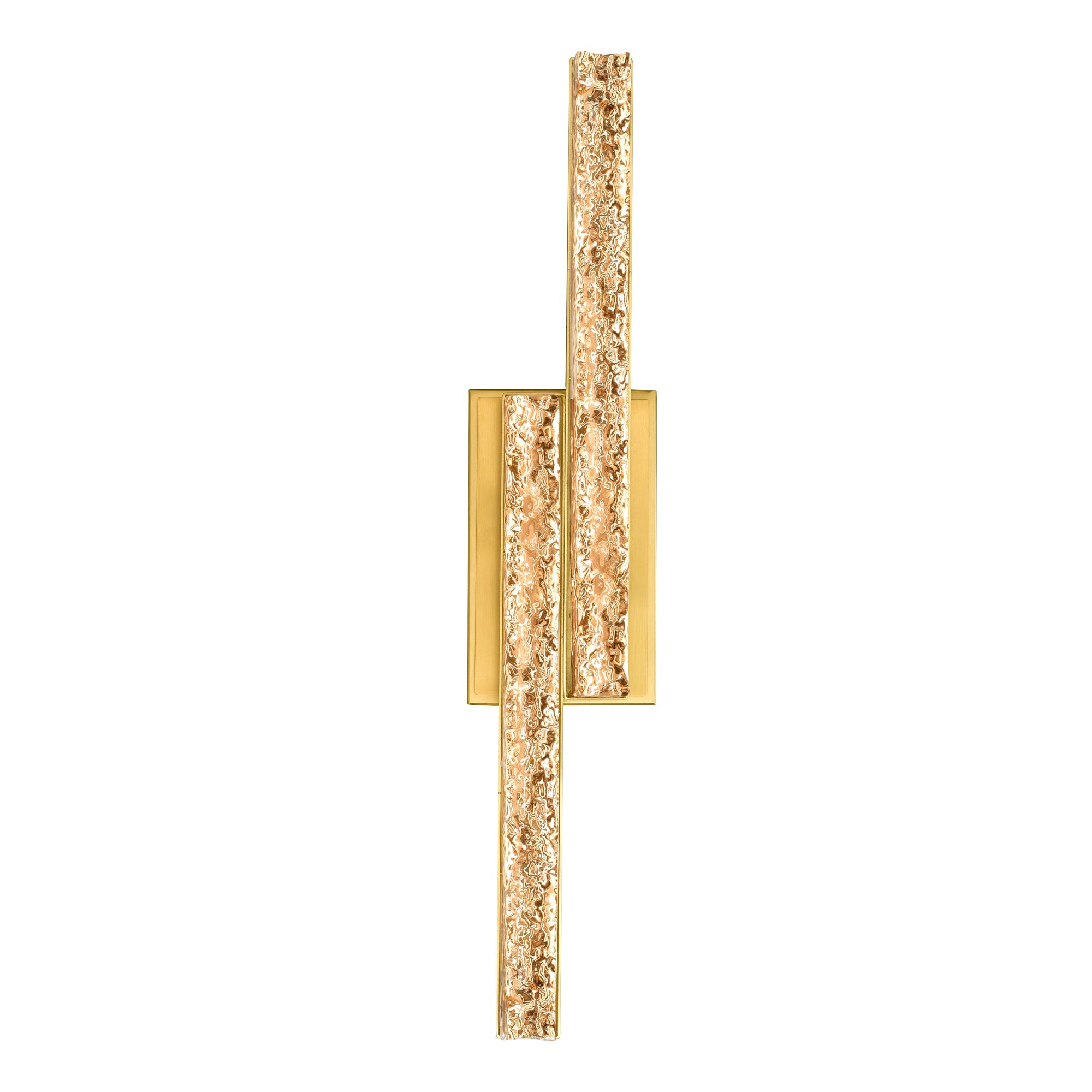 Stagger Integrated LED 24in Brass Vanity Light with Handcrafted Glass - CWI Lighting