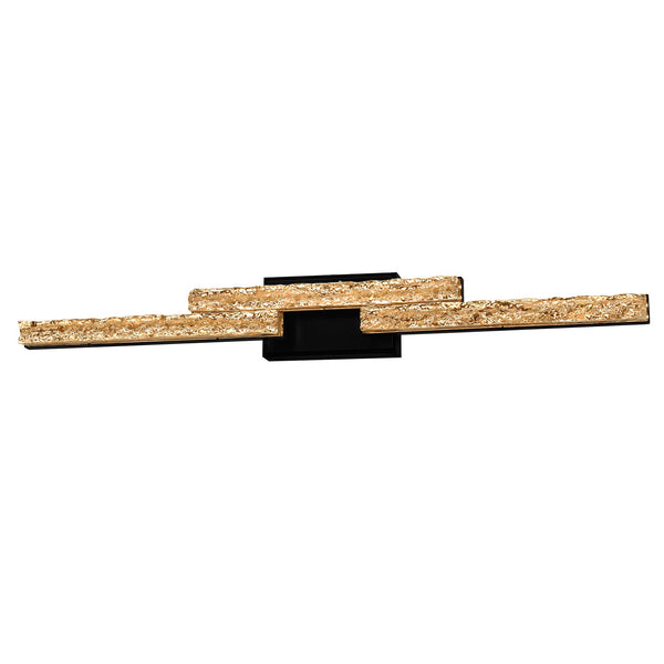 Stagger Integrated LED 36in Black Vanity Light with Handcrafted Glass - CWI Lighting