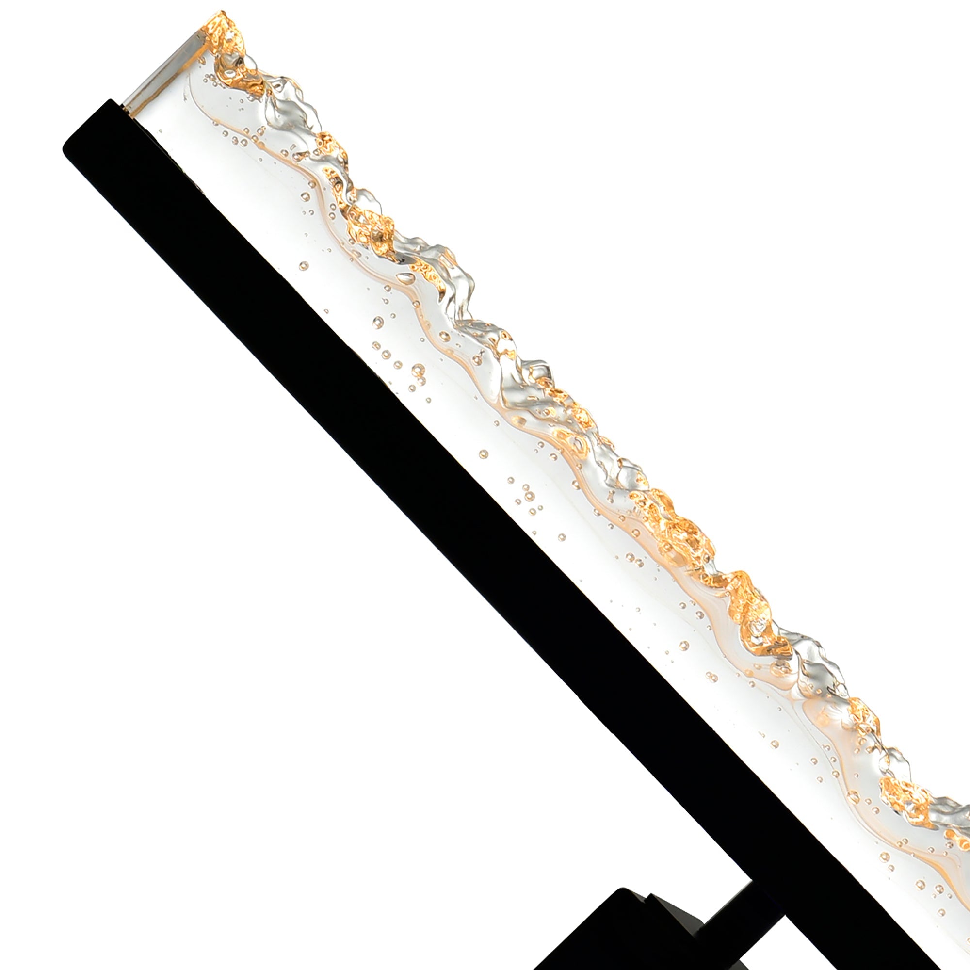 Stagger Integrated LED 36in Black Vanity Light with Handcrafted Glass - CWI Lighting