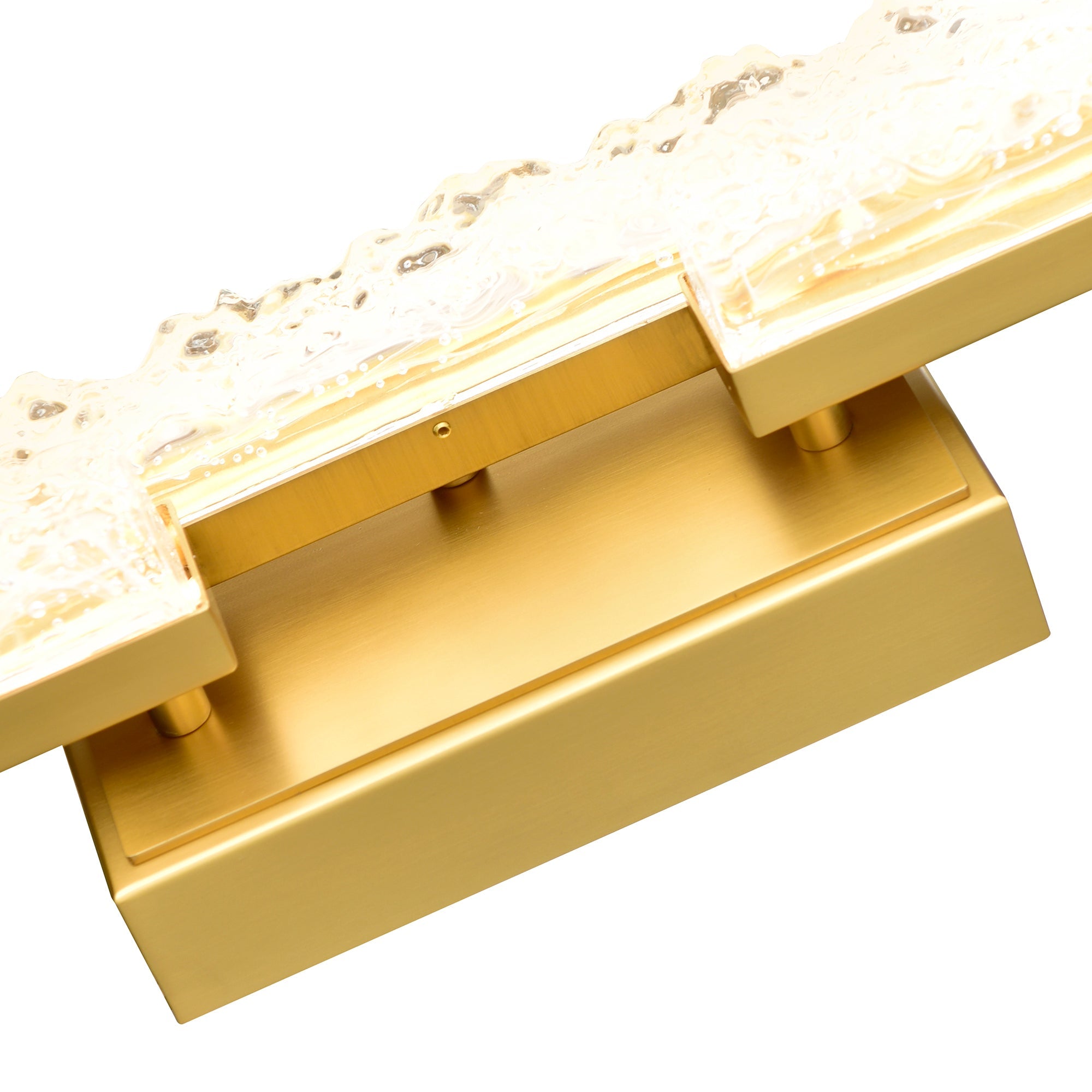 Stagger Integrated LED 36in Brass Vanity Light with Handcrafted Glass - CWI Lighting