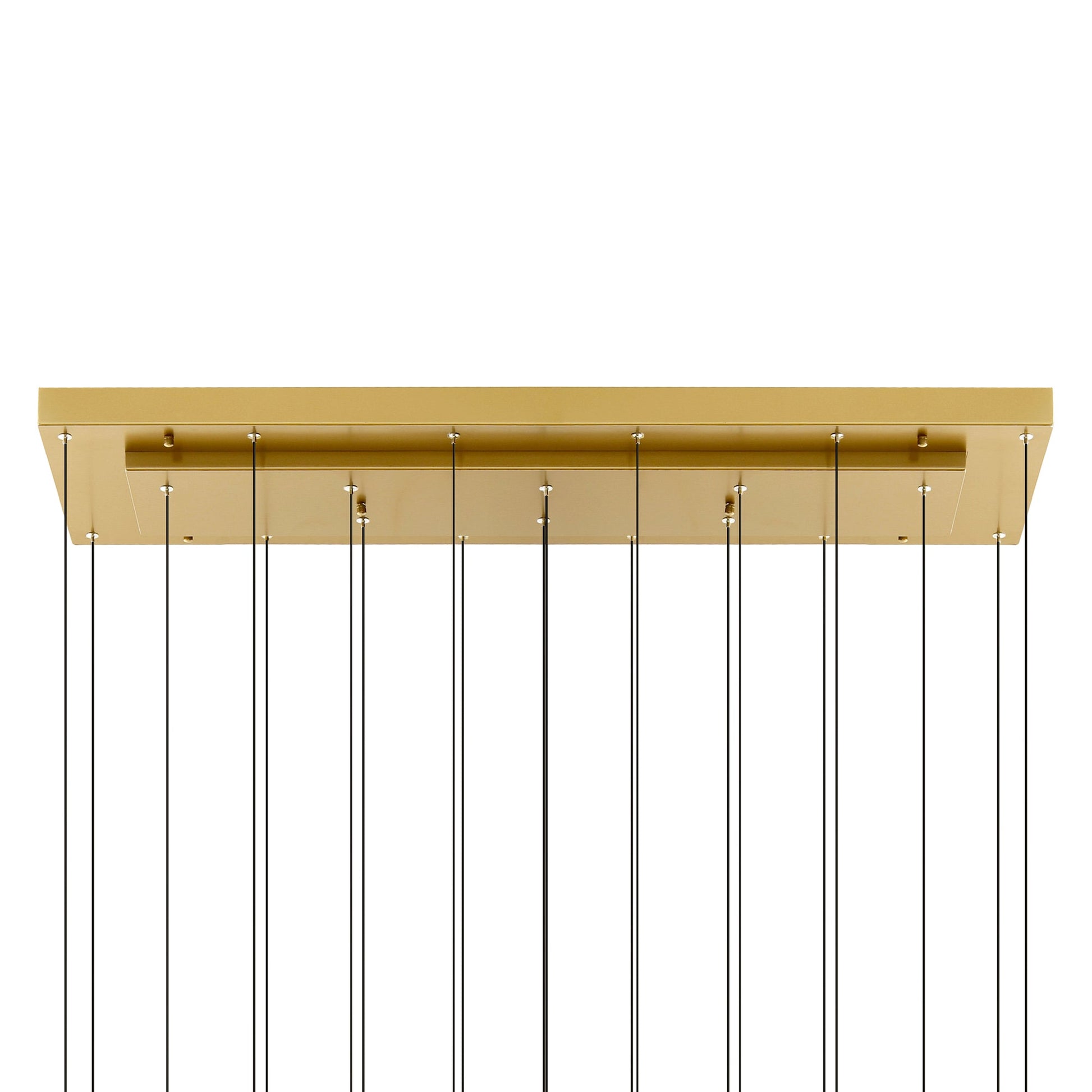 Stagger Integrated LED 48in Brass Chandelier with Handcrafted Glass - CWI Lighting