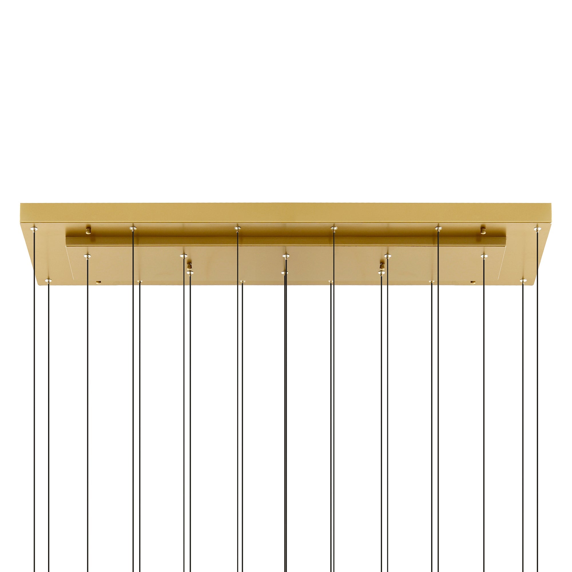 Stagger Integrated LED 48in Brass Chandelier with Handcrafted Glass - CWI Lighting