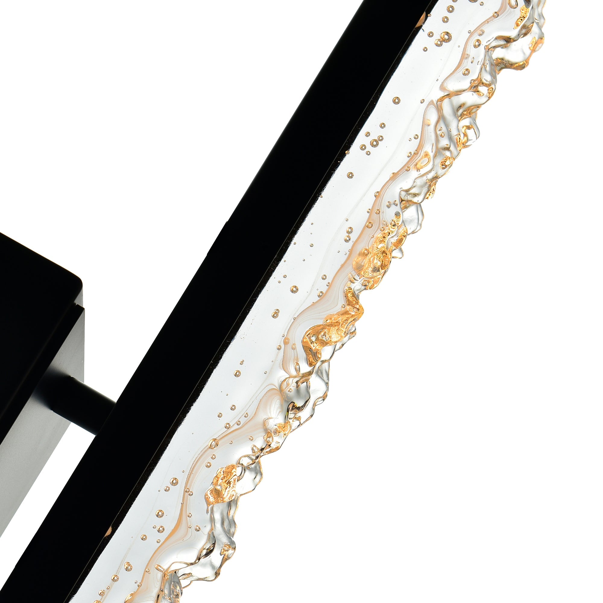 Stagger Integrated LED 5in Black Wall Light with Handcrafted Glass - CWI Lighting