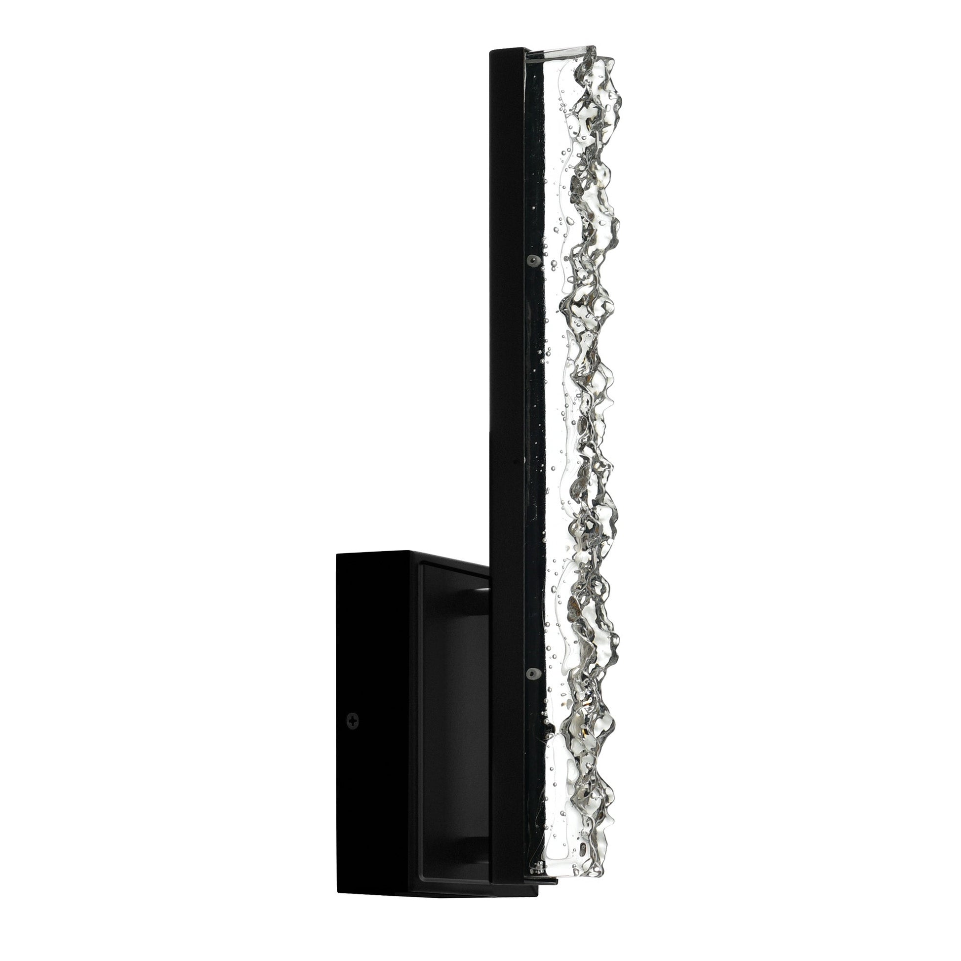Stagger Integrated LED 5in Black Wall Light with Handcrafted Glass - CWI Lighting
