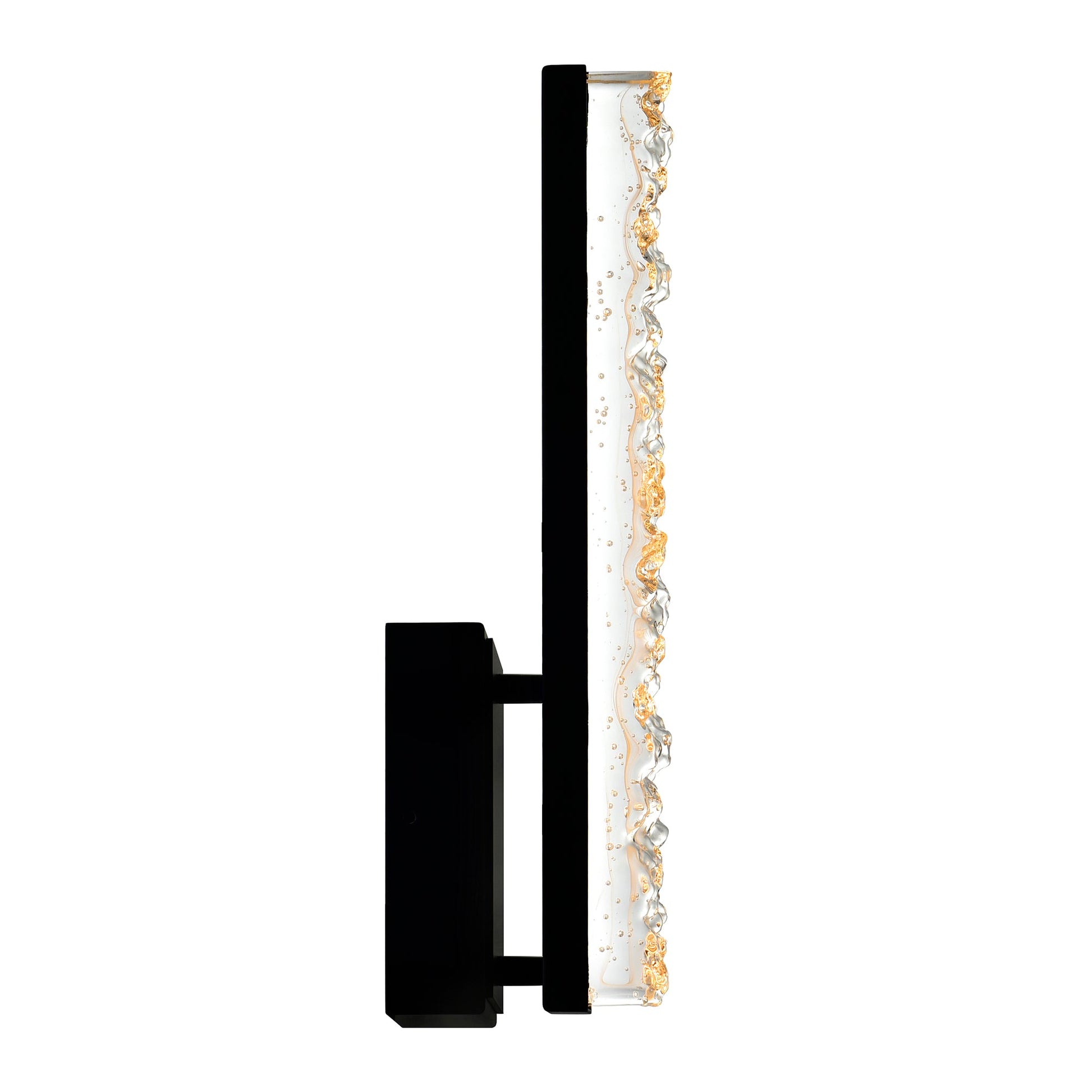 Stagger Integrated LED 5in Black Wall Light with Handcrafted Glass - CWI Lighting