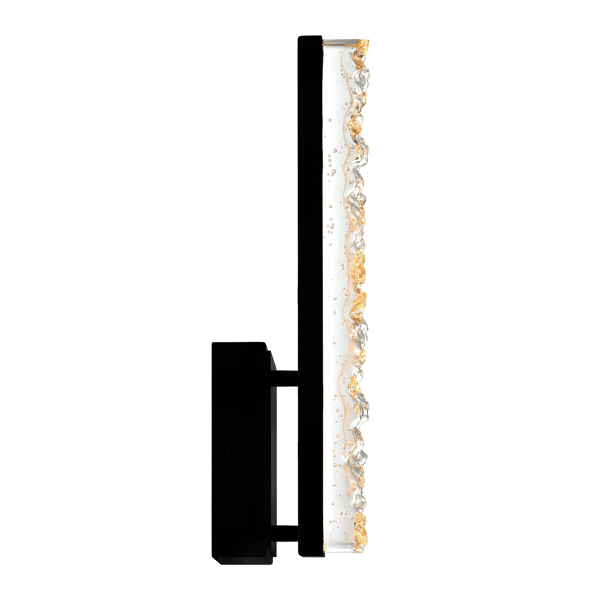 Stagger Integrated LED 5in Black Wall Light with Handcrafted Glass - CWI Lighting