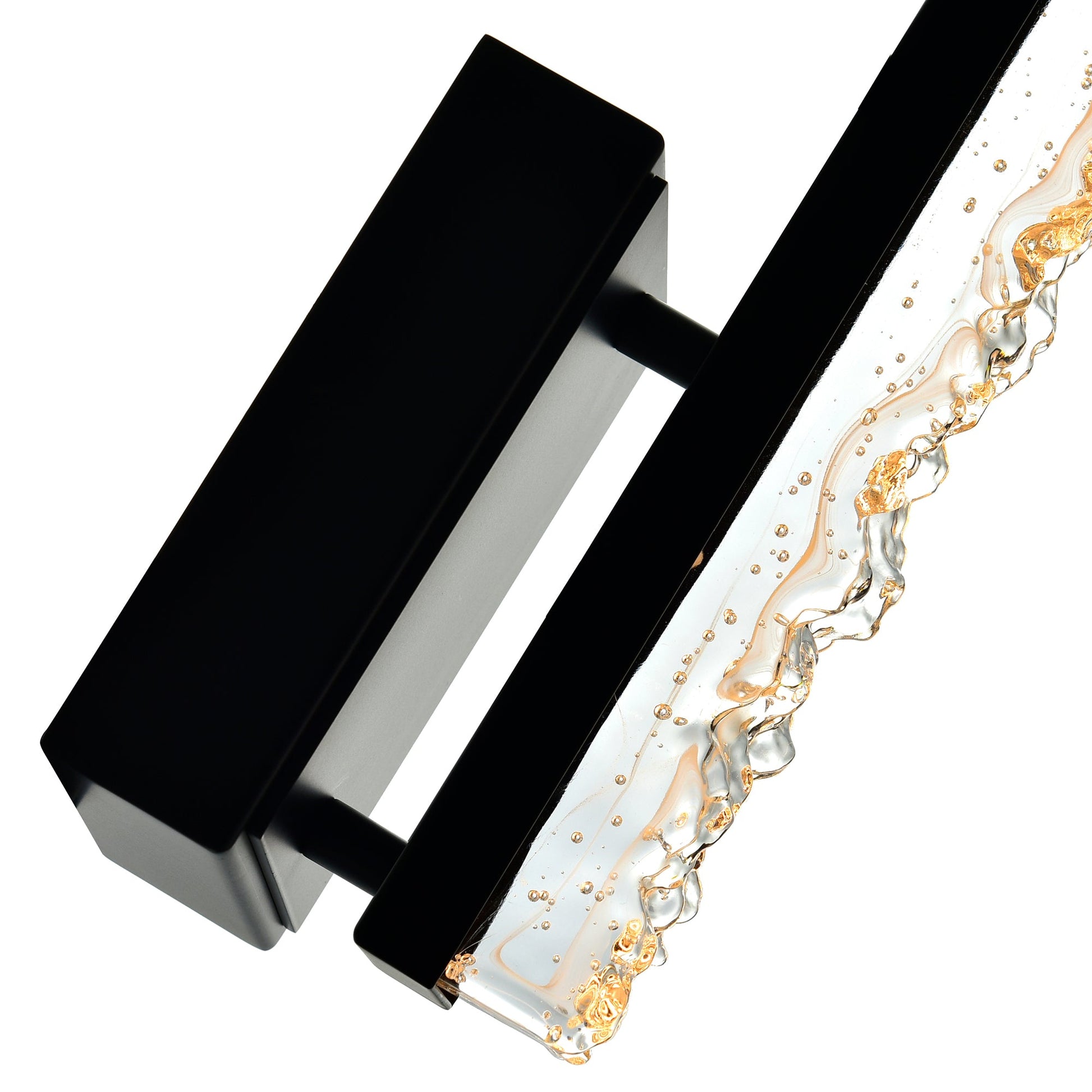 Stagger Integrated LED 5in Black Wall Light with Handcrafted Glass - CWI Lighting