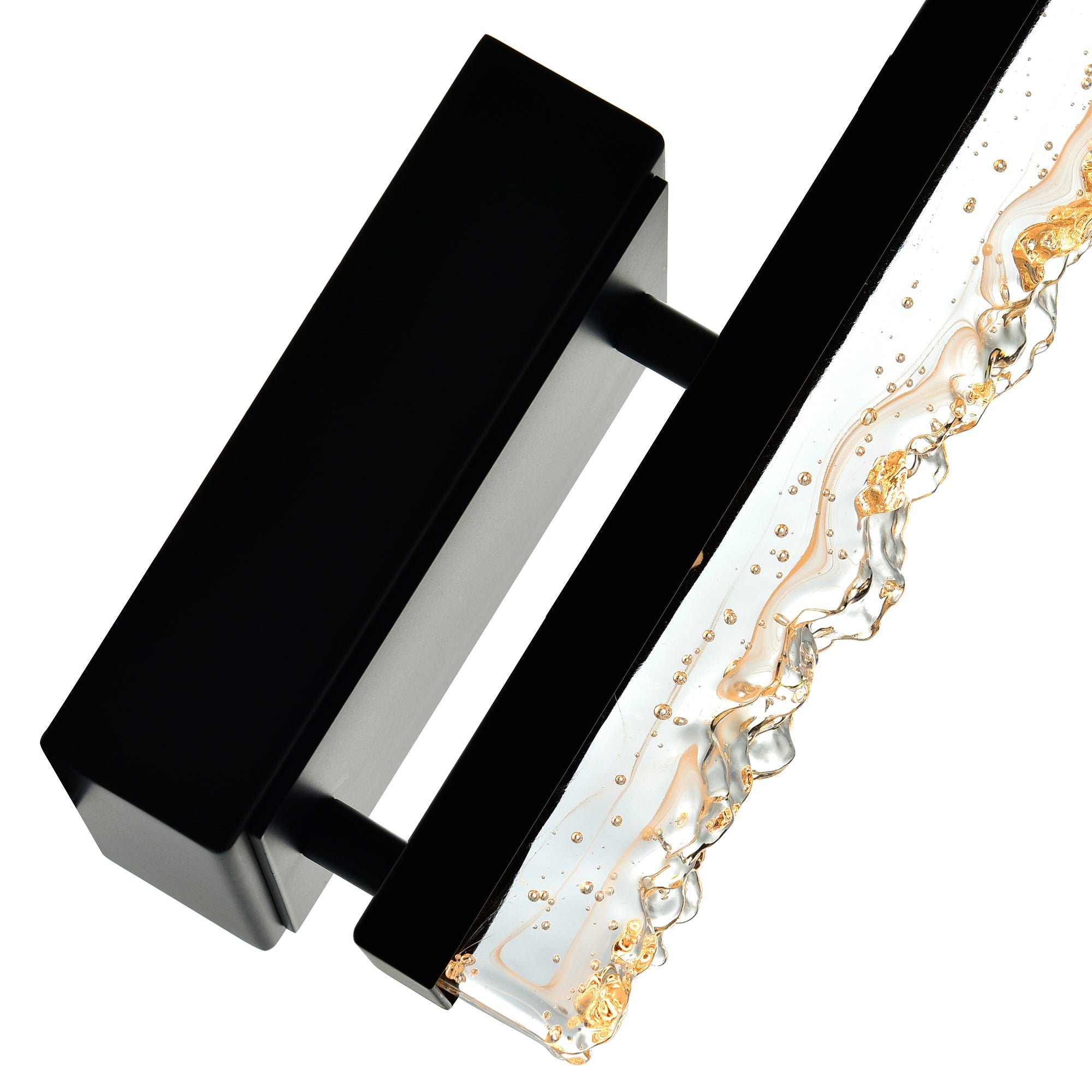 Stagger Integrated LED 5in Black Wall Light with Handcrafted Glass - CWI Lighting