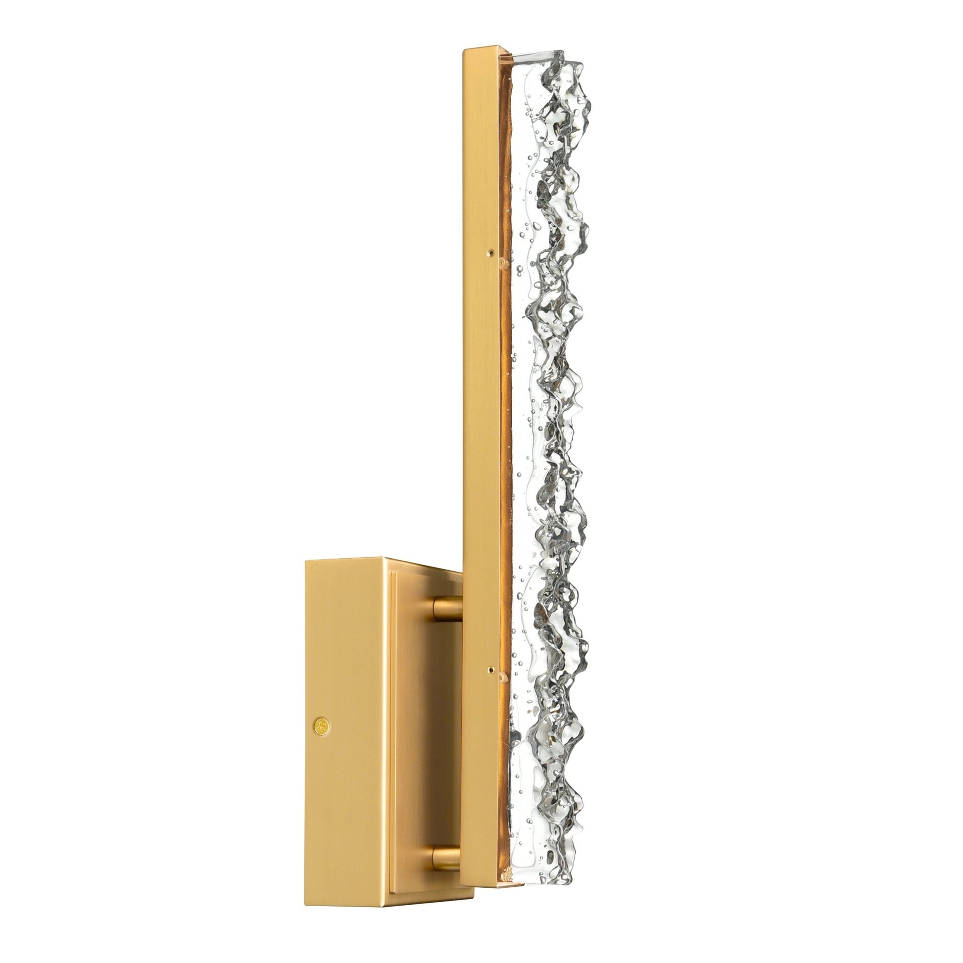 Stagger Integrated LED 5in Brass Wall Light with Handcrafted Glass - CWI Lighting